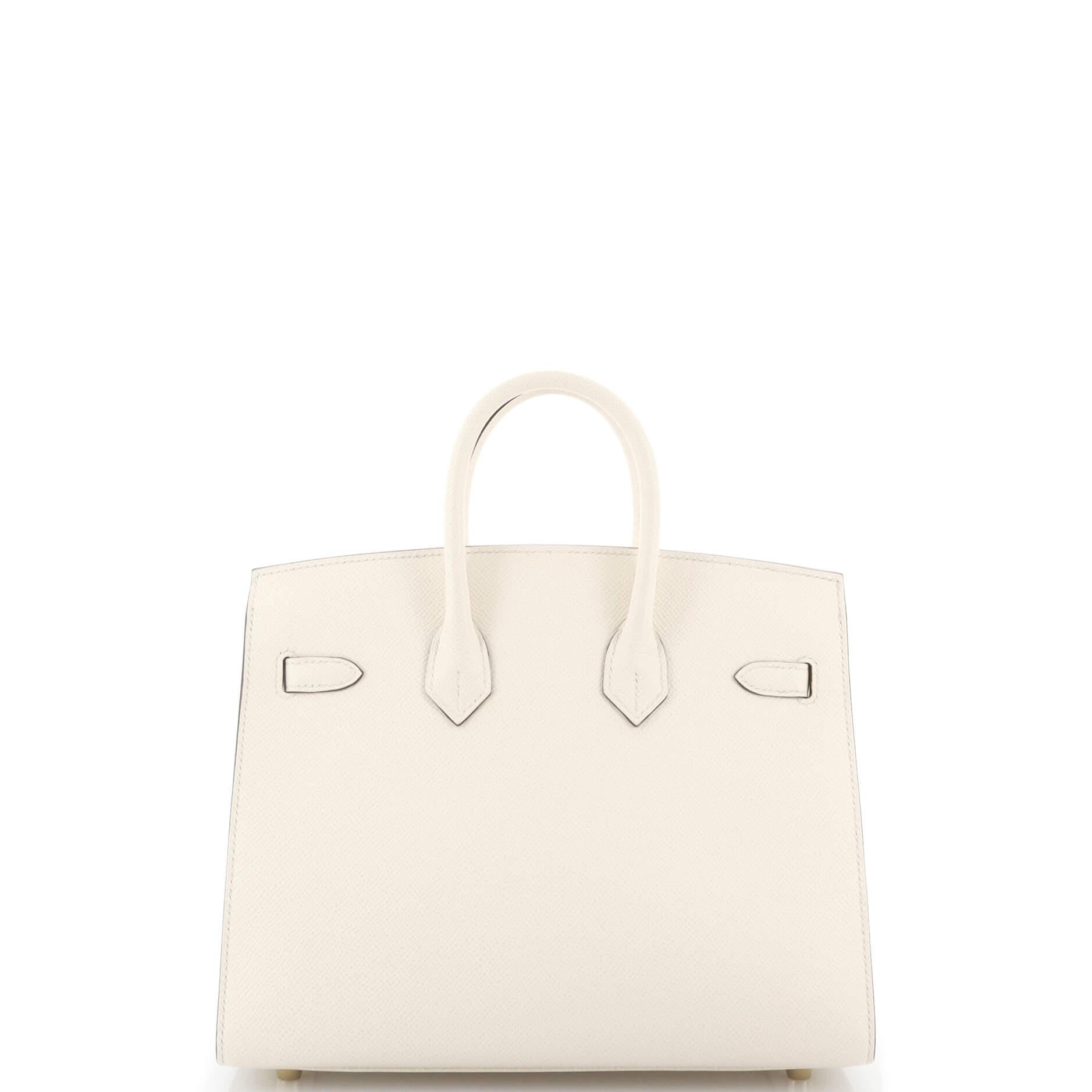 Women's or Men's Hermes Birkin Sellier Bag Light Epsom with Gold Hardware 25