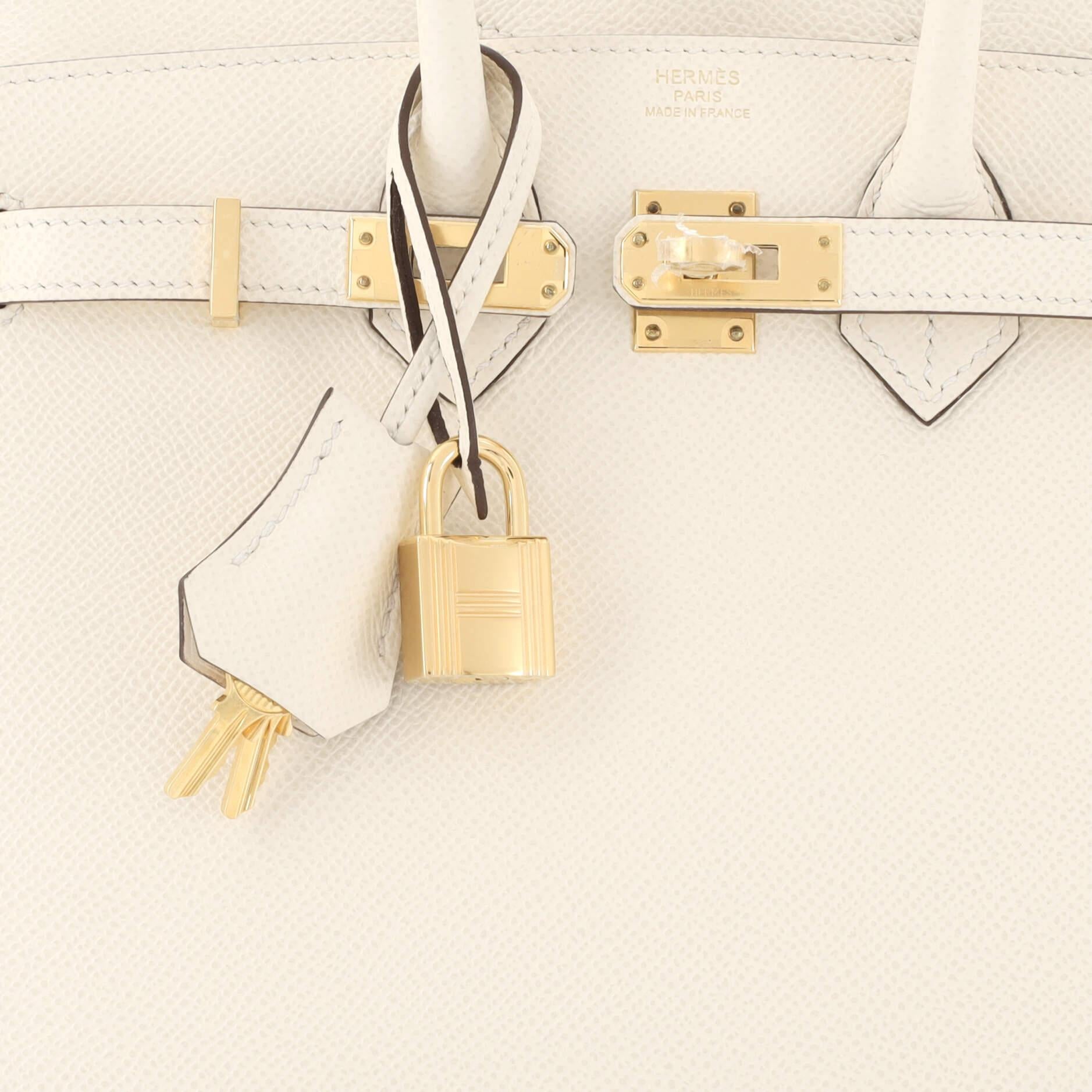 Hermes Birkin Sellier Bag Light Epsom with Gold Hardware 25 3