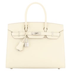 Hermes Birkin Sellier Bag Light Epsom with Palladium Hardware 30