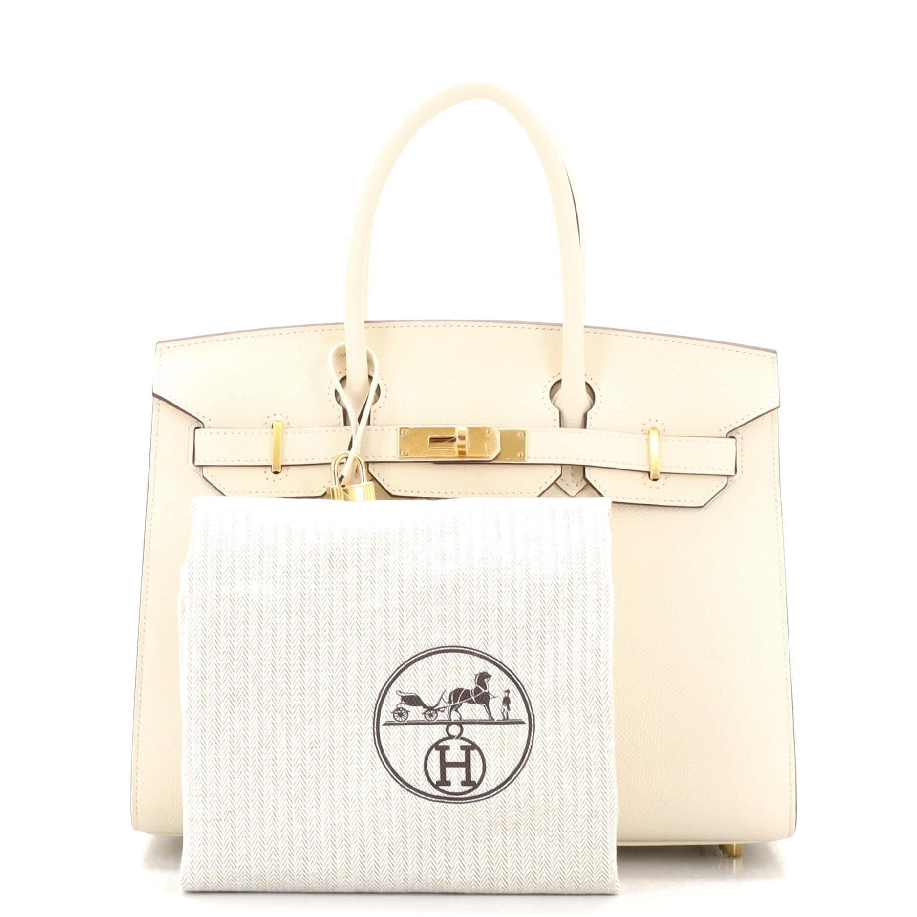Hermes Birkin Sellier Bag Nata Epsom with Gold Hardware 30