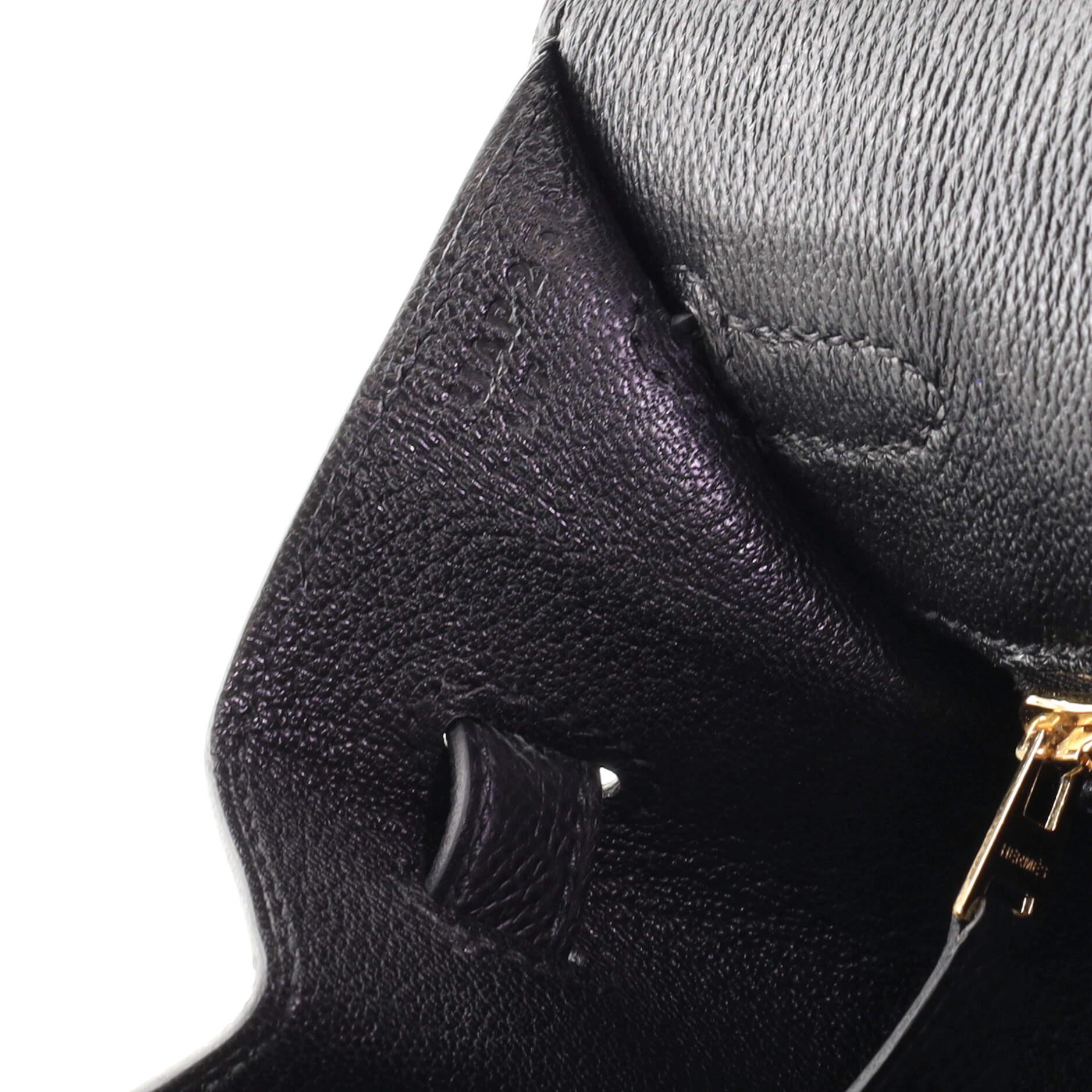 Hermes Birkin Sellier Bag Noir Epsom with Gold Hardware 25 3
