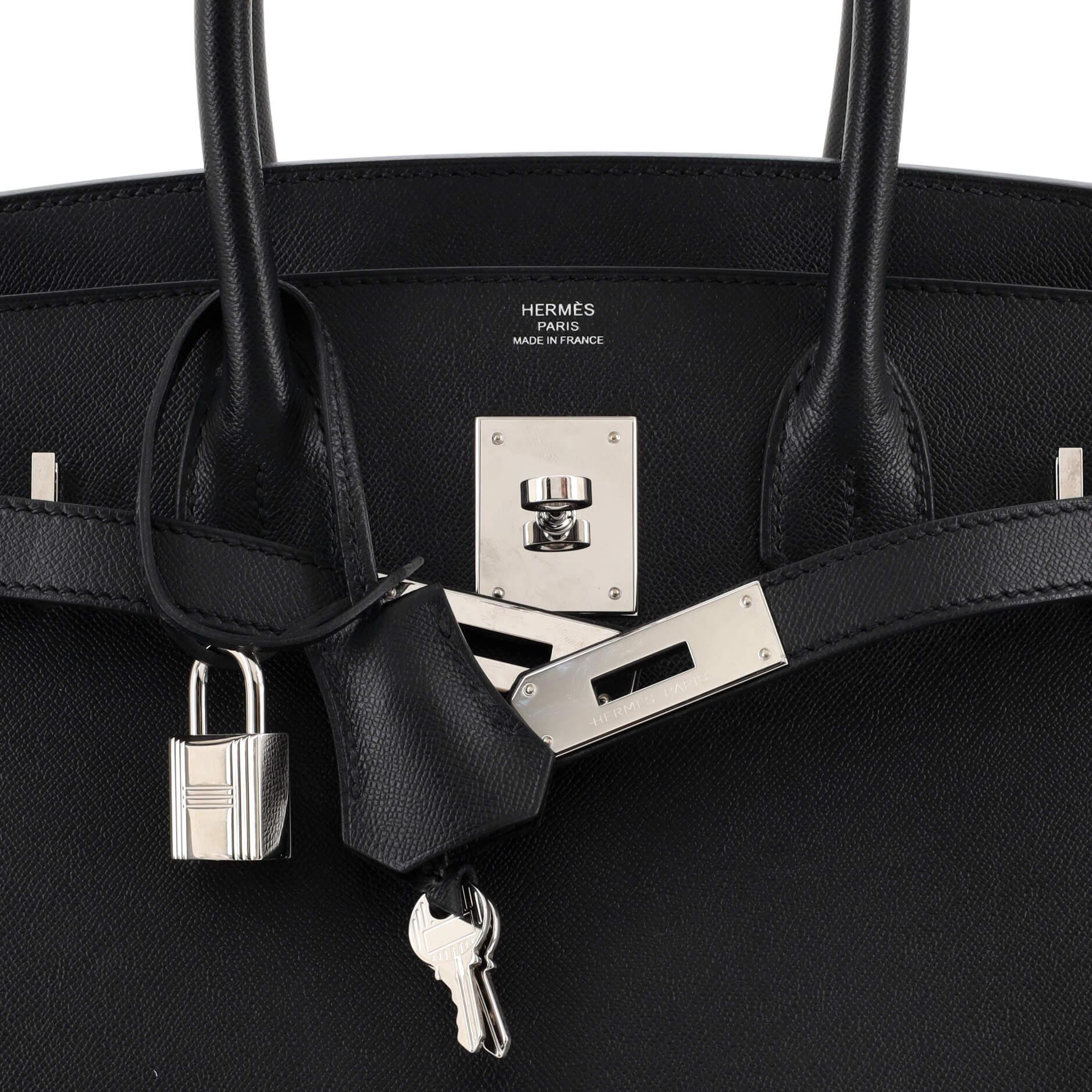 Hermes Birkin Sellier Bag Noir Madame with Palladium Hardware 30 3