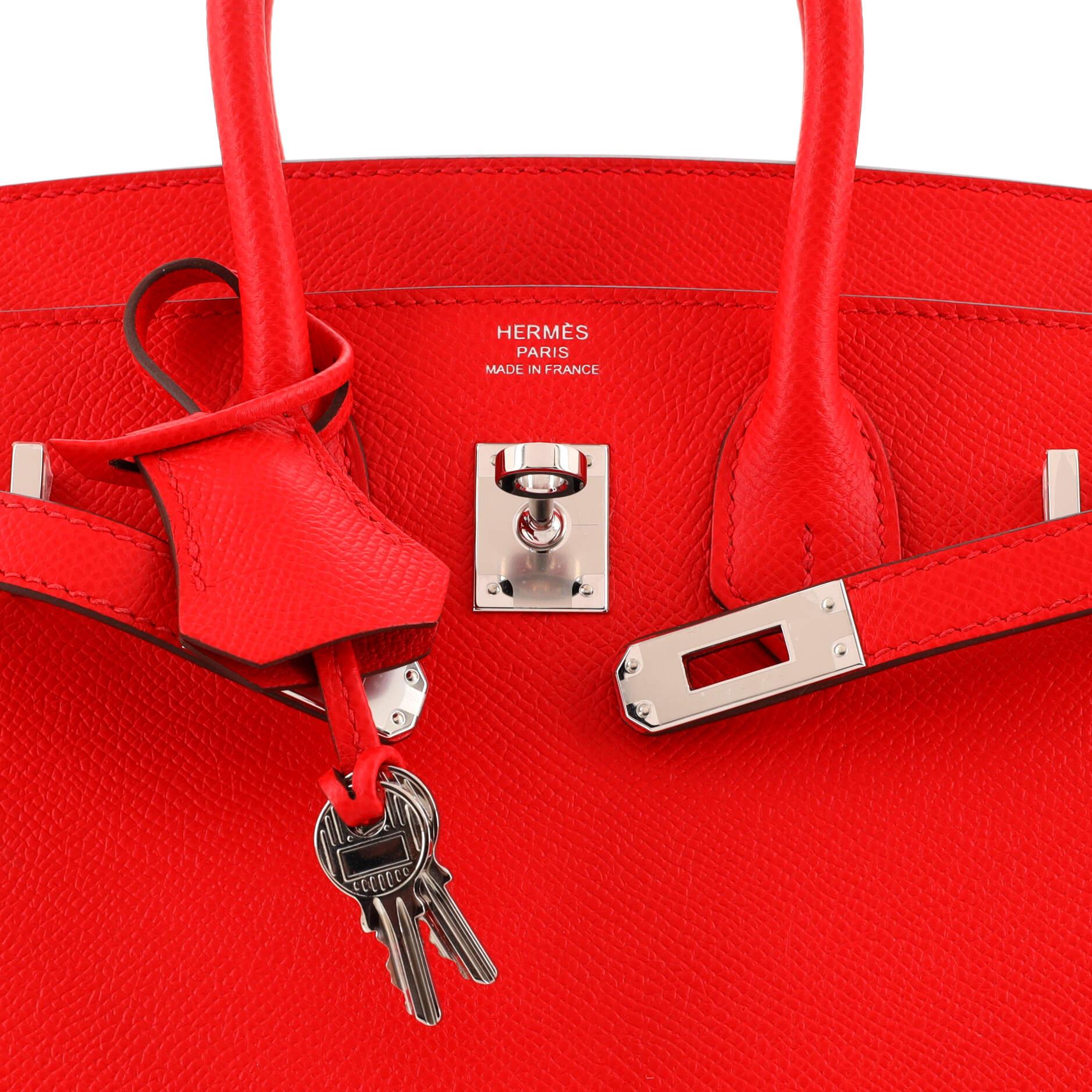 Hermes Birkin Sellier Bag Rouge De Coeur Epsom with Palladium Hardware 25 3