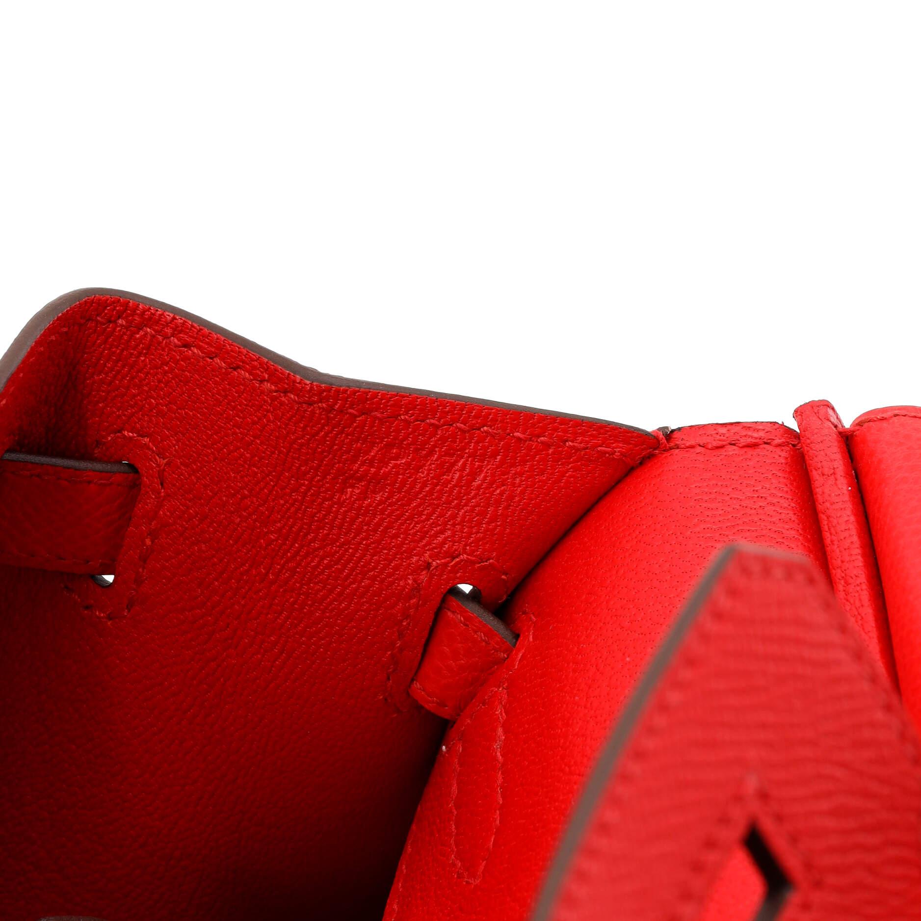 Hermes Birkin Sellier Bag Rouge De Coeur Epsom with Palladium Hardware 25 4