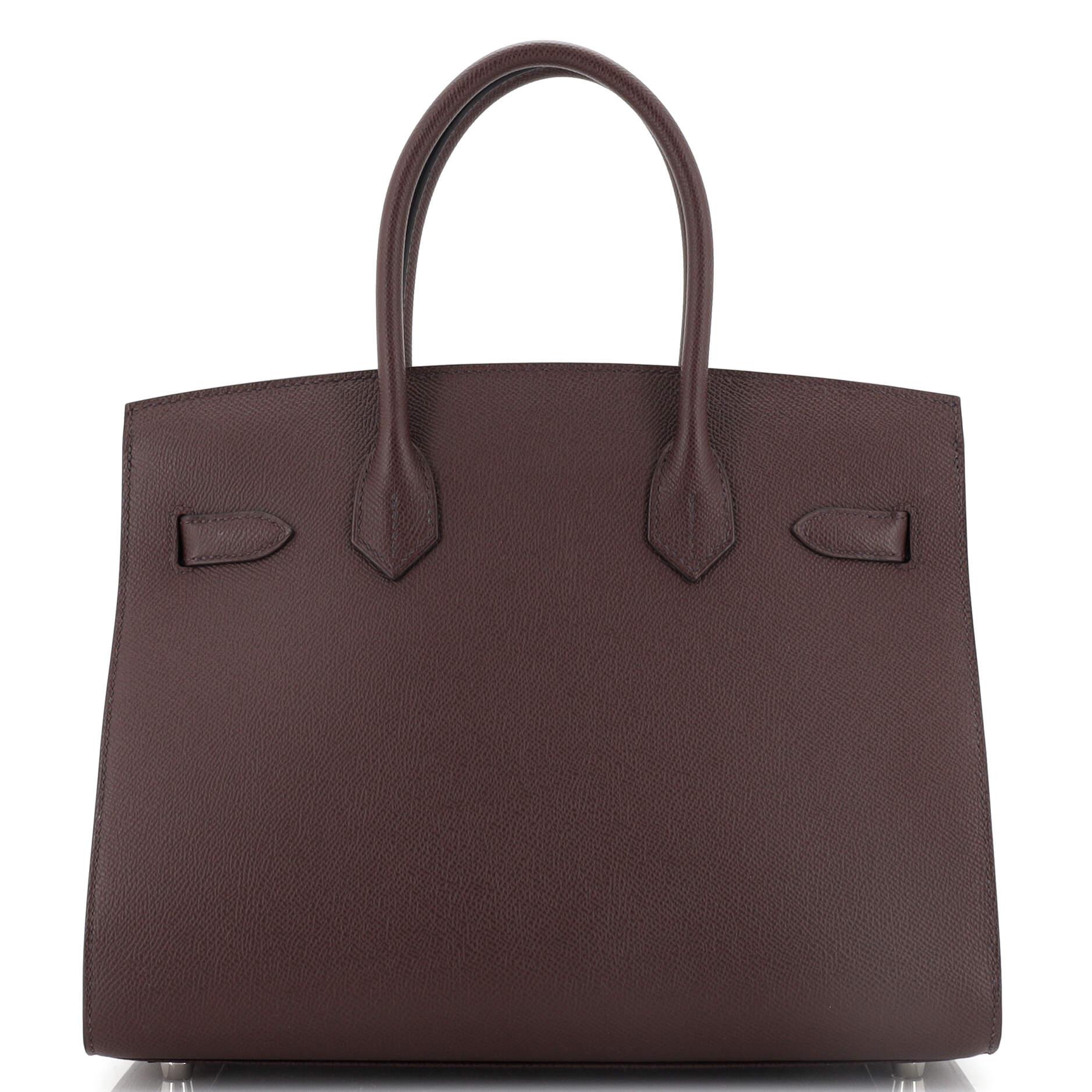 Women's or Men's Hermes Birkin Sellier Bag Rouge Sellier Epsom with Palladium Hardware 30 For Sale