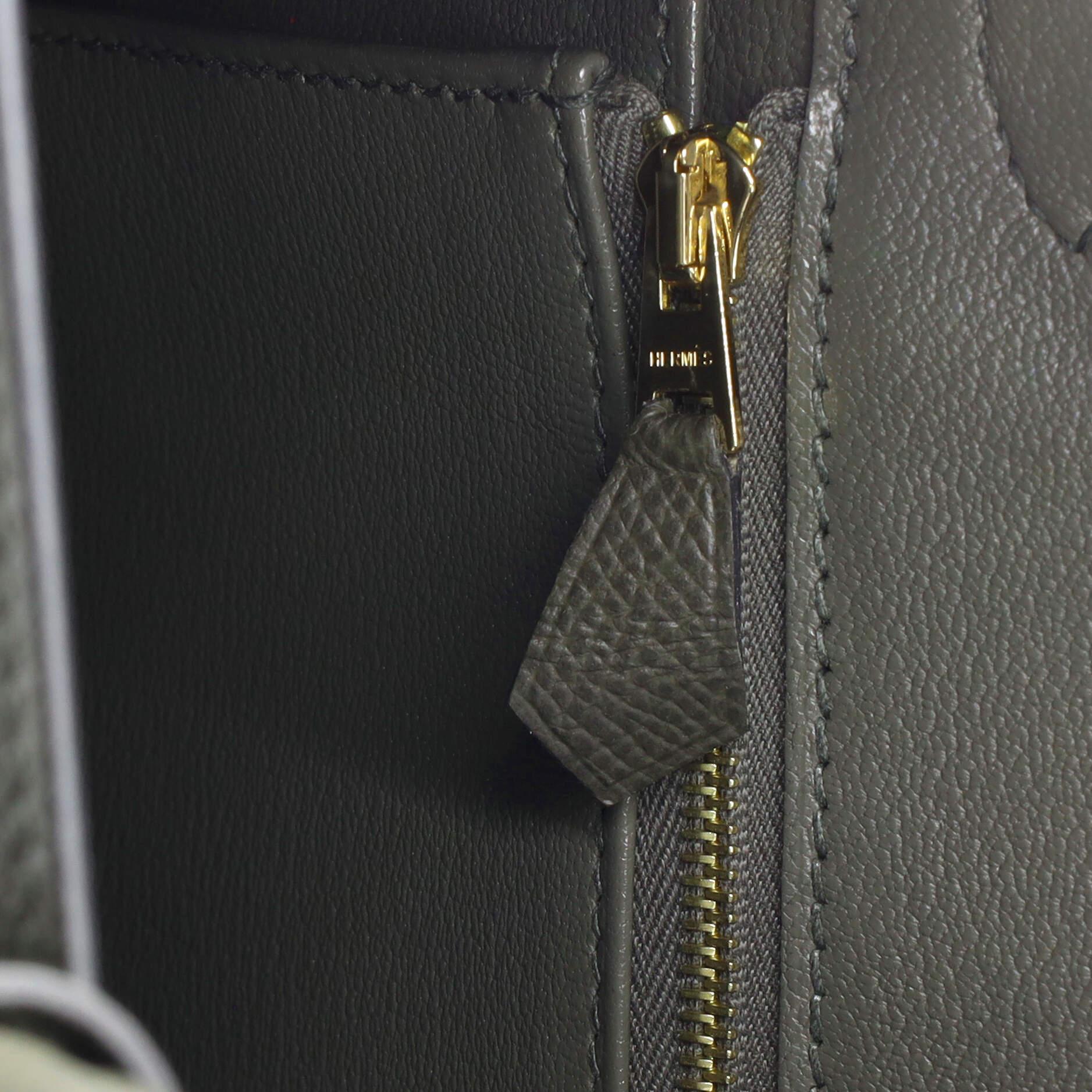 Hermes Birkin Sellier Bag Vert De Gris Epsom with Gold Hardware 30 4