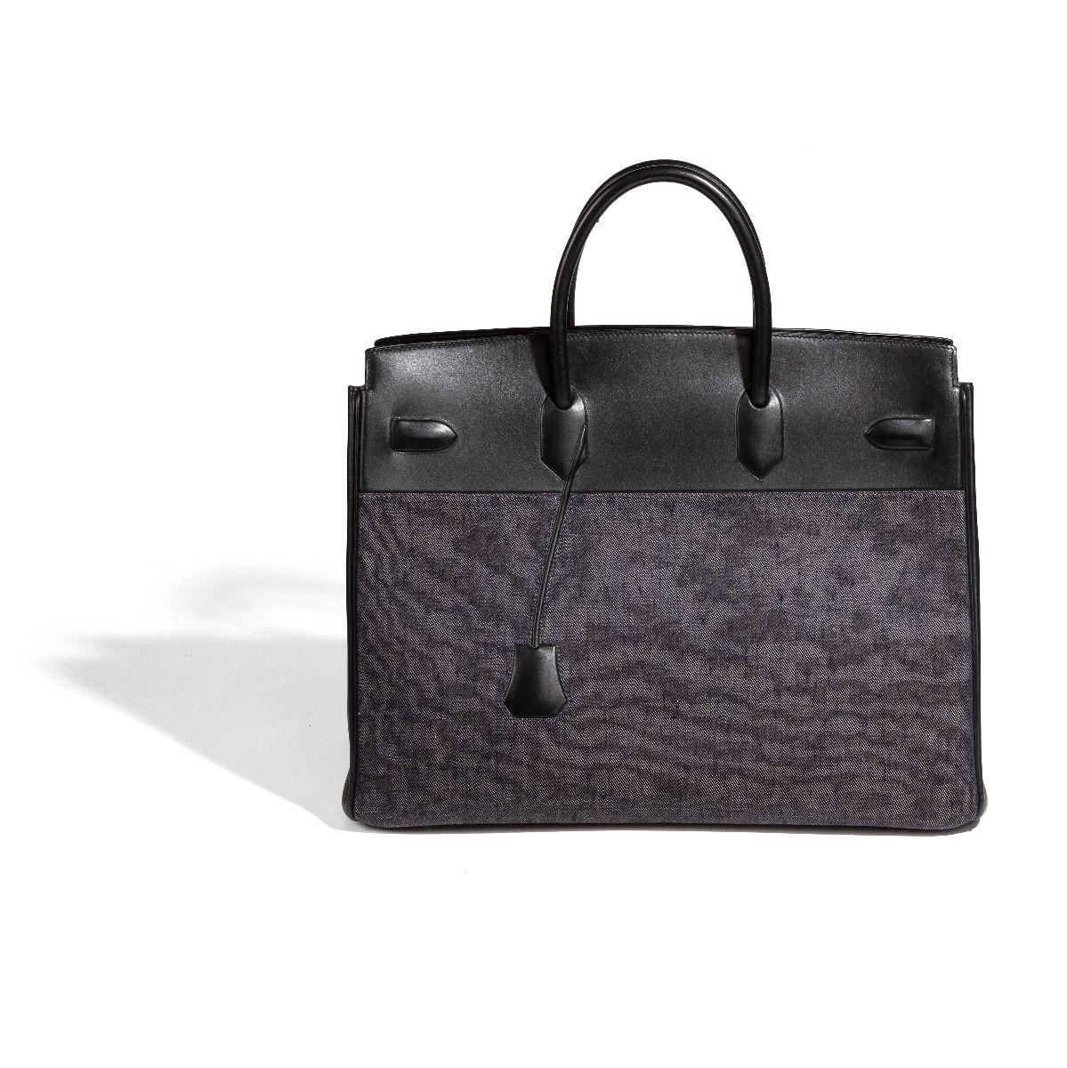 Designed by Jean Paul Gaultier, this Limited Edition Hermès Birkin Shadow Bag is extremely rare. Designed with playful style, the bag features embossed silhouette leather in lieu of straps and a clochette. Crafted from Evercalf Leather at the top