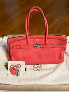 HERMES Birkin Shoulder 35 Rose Jaipur Leather Bag