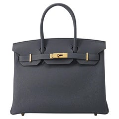Hermes Birkin Size 30 Grimist Togo Leather With Gold Hardware Handbag