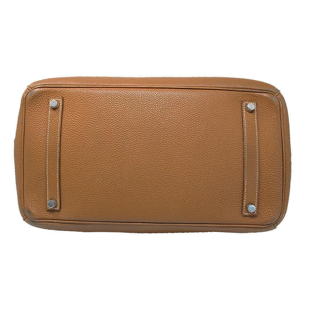Brown Hermes Birkin Togo 35cm Gold SHW Handbag 