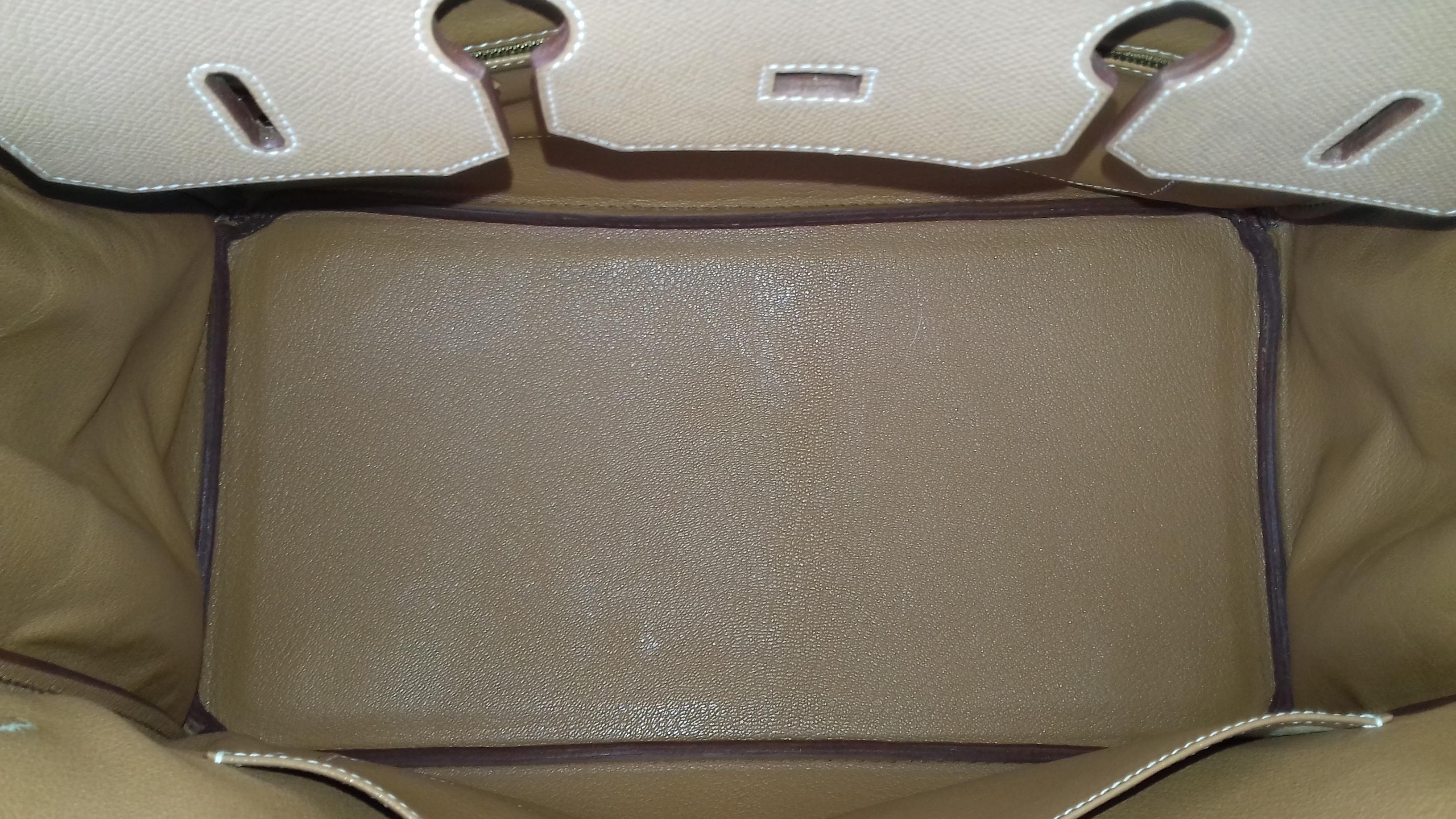 Hermès Birkin Top Handle Bag Naturel Epsom Leather Gold Hdw 35 cm 6