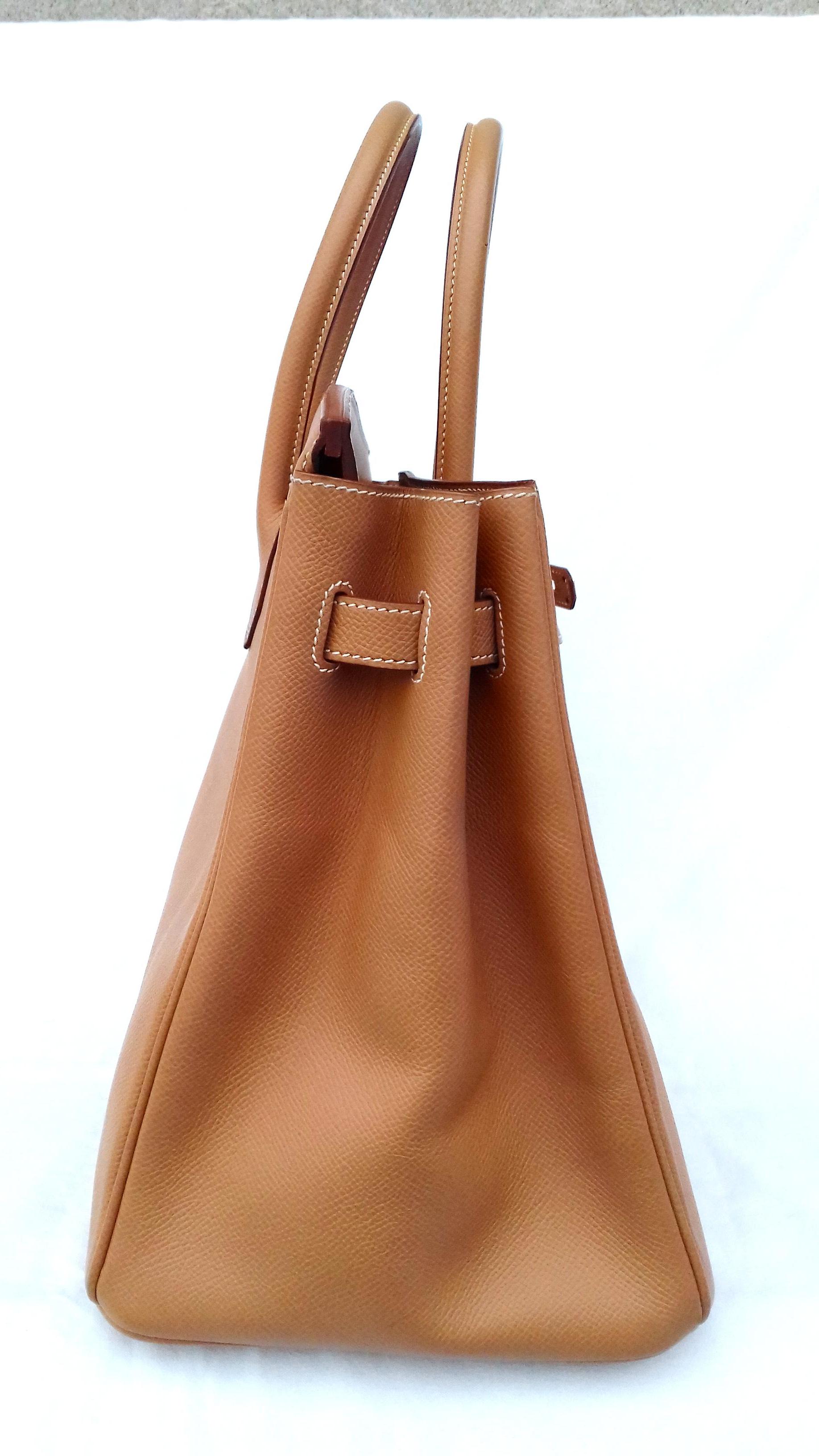 Hermès Birkin Top Handle Bag Naturel Epsom Leather Gold Hdw 35 cm 7
