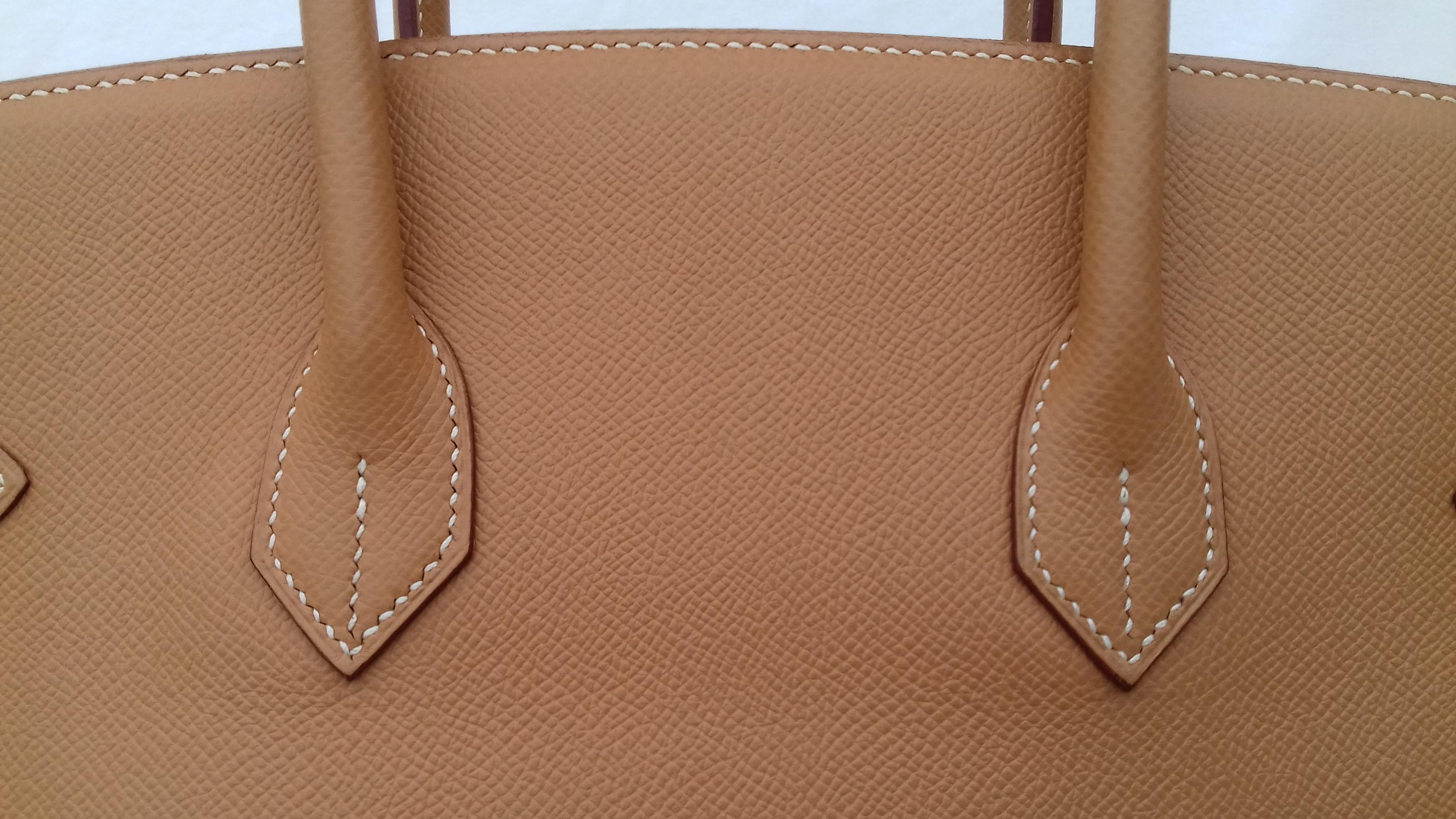 Hermès Birkin Top Handle Bag Naturel Epsom Leather Gold Hdw 35 cm 9