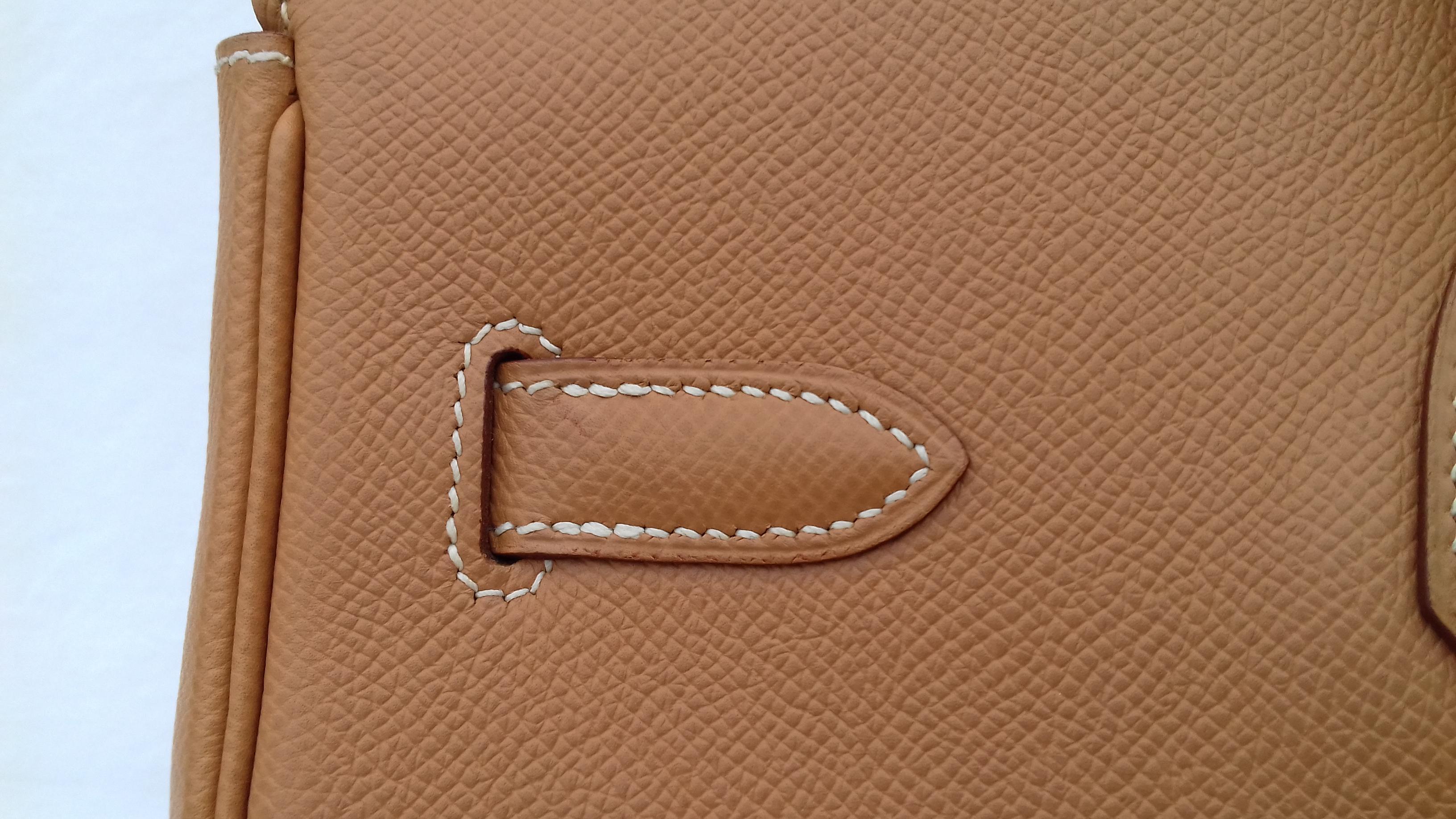 Hermès Birkin Top Handle Bag Naturel Epsom Leather Gold Hdw 35 cm 10
