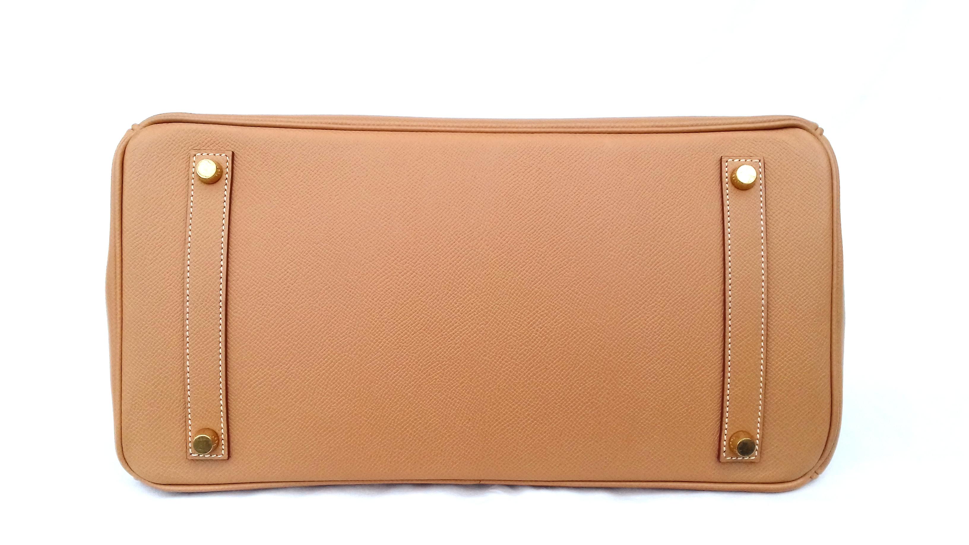 Women's Hermès Birkin Top Handle Bag Naturel Epsom Leather Gold Hdw 35 cm