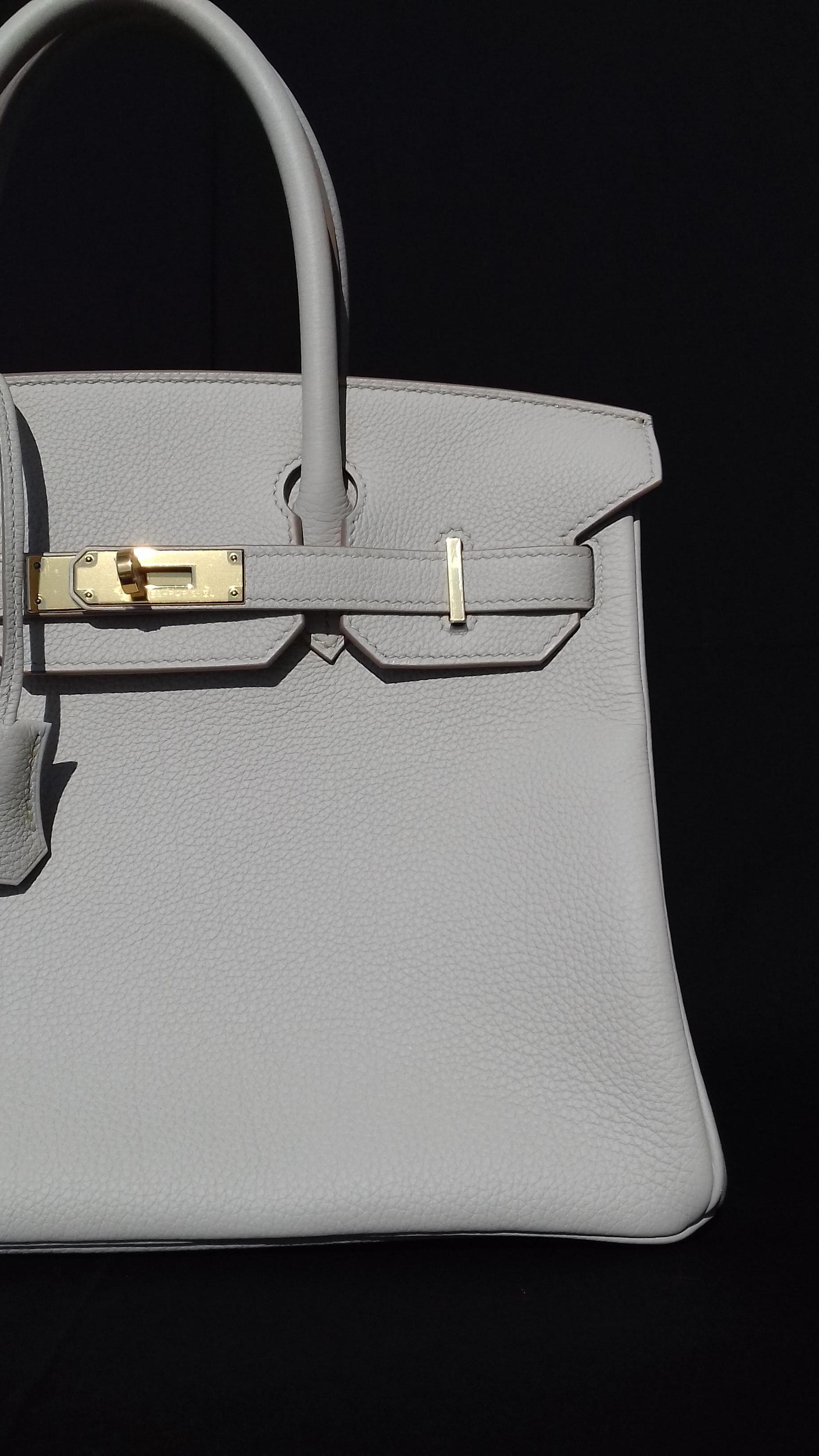 Hermès Birkin Top Handle Bag Togo Craie Chalk Gold Hdw 2018 In New Condition In Corcoué Sur Logne, Loire-Atlantique