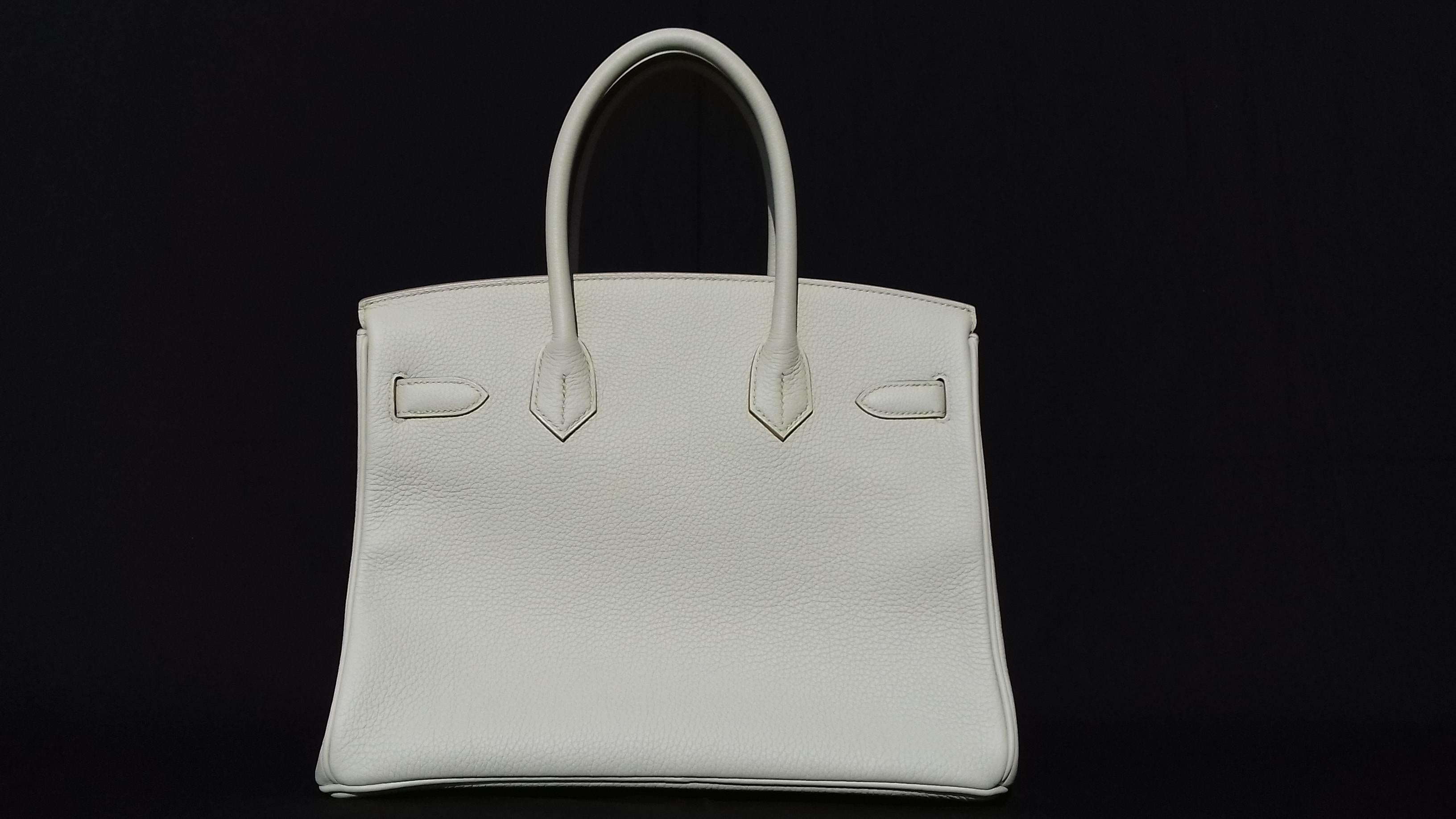 Women's Hermès Birkin Top Handle Bag Togo Craie Chalk Gold Hdw 2018