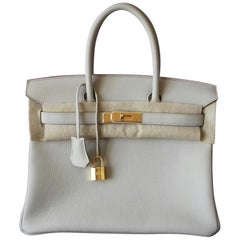 Hermès Birkin 30 Bag Craie Togo Ivory White Leather Phw