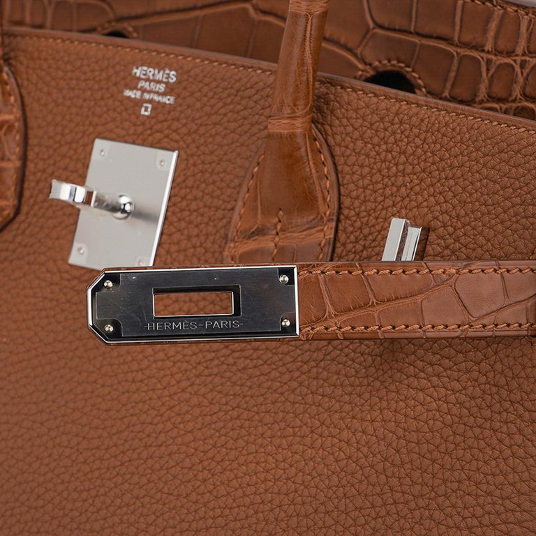 Hermes Birkin 30 Bag Gris Tourterelle Rose Gold Hardware Togo Leather •  MIGHTYCHIC • 