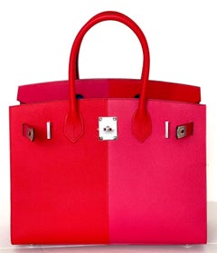 Hermès Birkin Tri-Color Sellier 30 Rouge de Coeur Rose Extreme Limited Edition