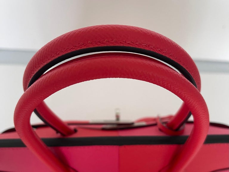 Hermès Birkin Tri-Color Sellier 30 Rouge Casaque Rose Extreme at 1stDibs
