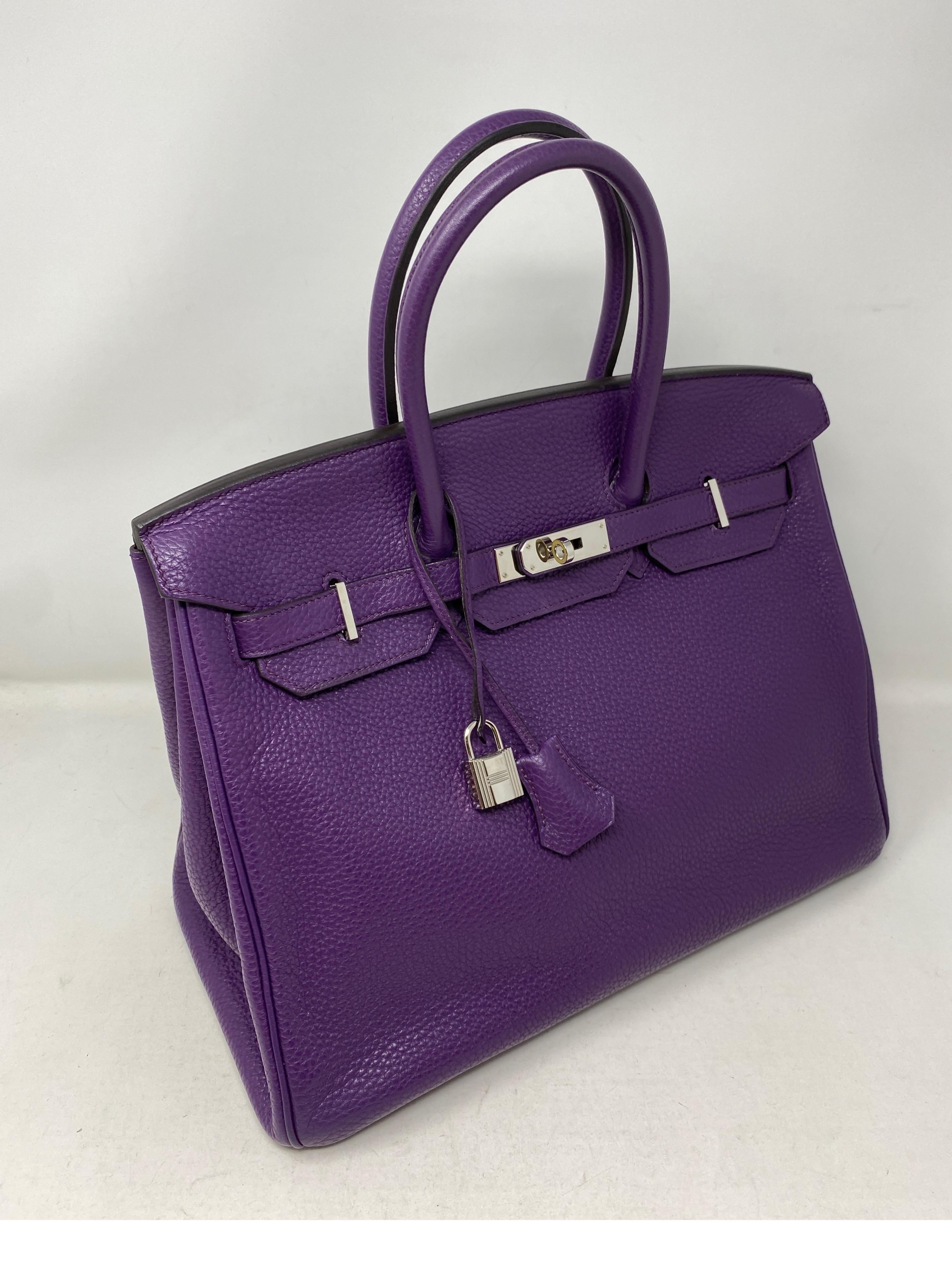 Purple Hermes Birkin Ultraviolet 35 Bag