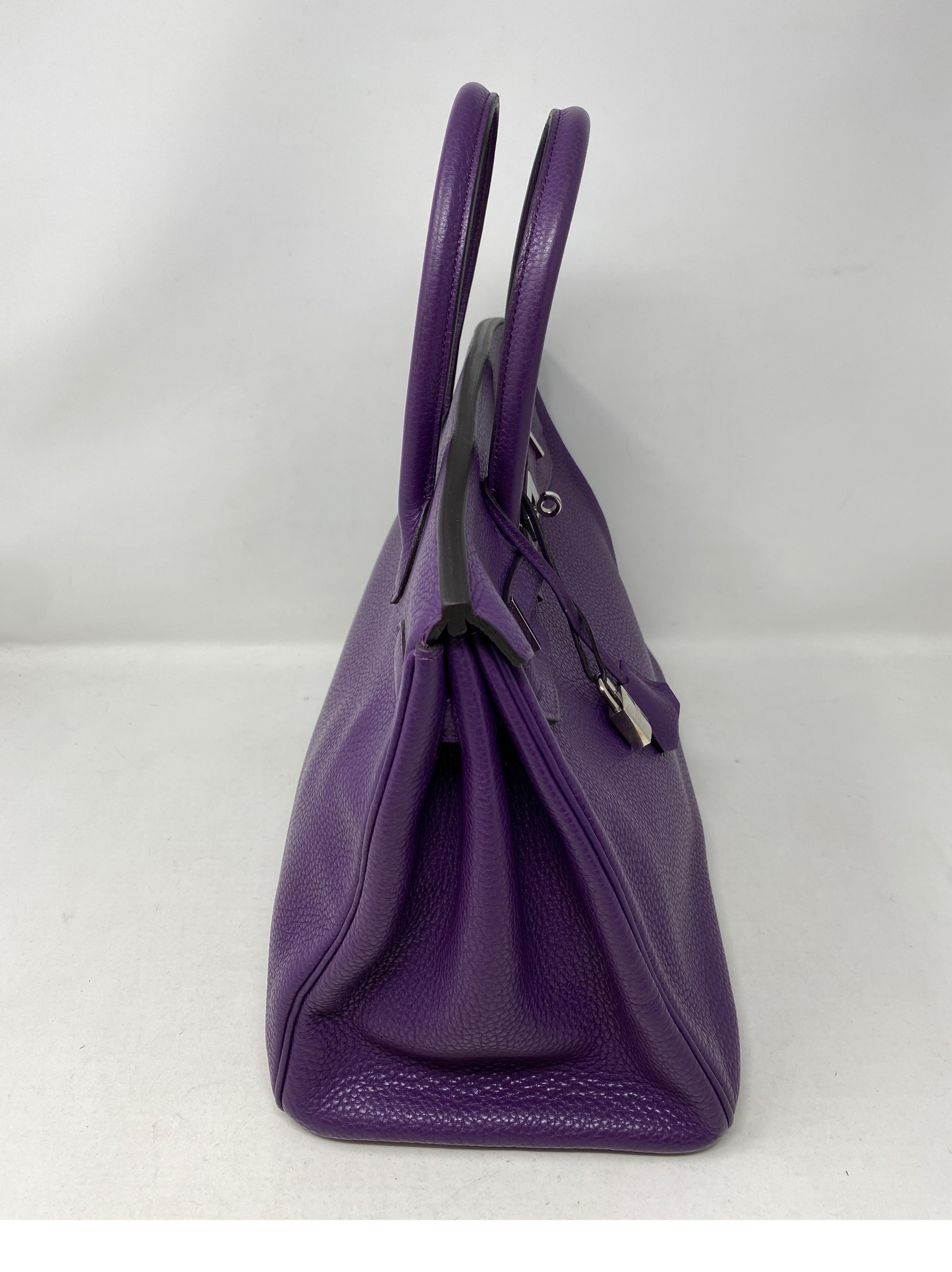 Hermes Birkin Ultraviolet 35 Bag In Excellent Condition In Athens, GA