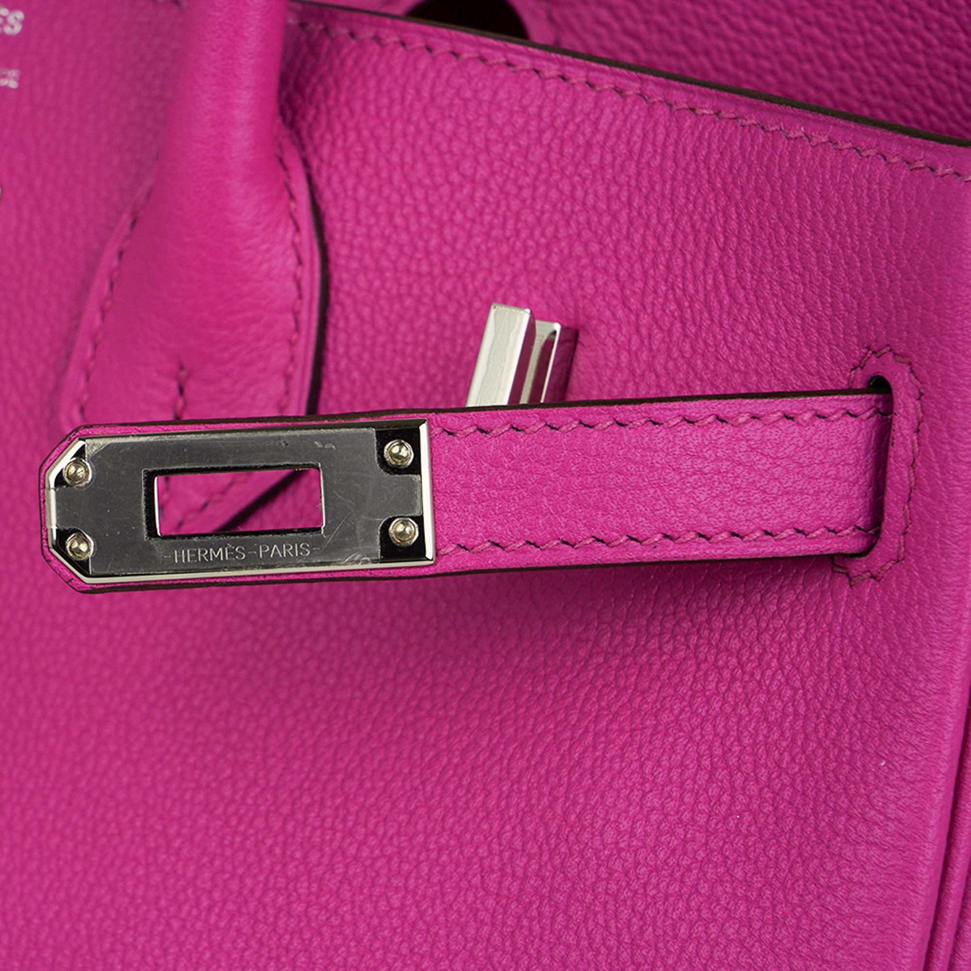 Pink Hermes Birkin Verso 25 Magnolia / Capucine Bag Togo Leather Palladium Hardware For Sale