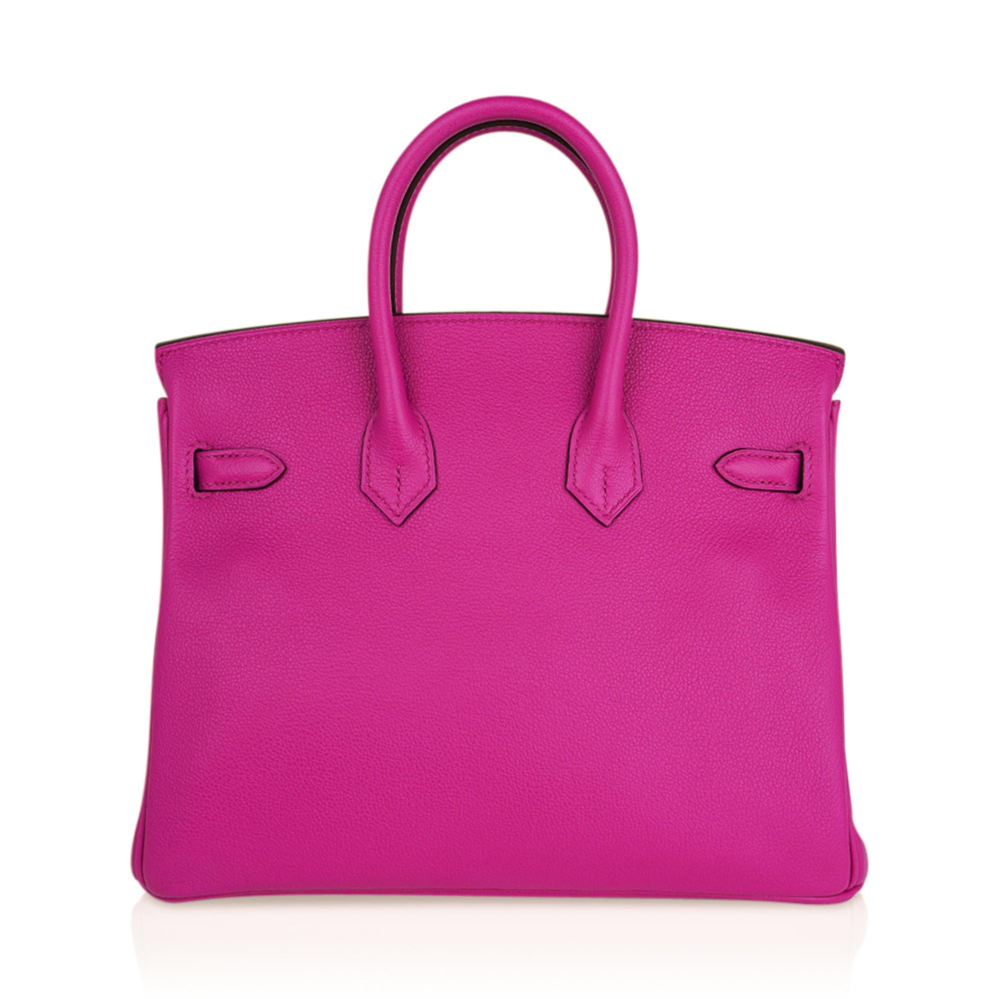 Hermes Birkin Verso 25 Magnolia / Borsa Capucine Pelle Togo Hardware Palladium in vendita 1