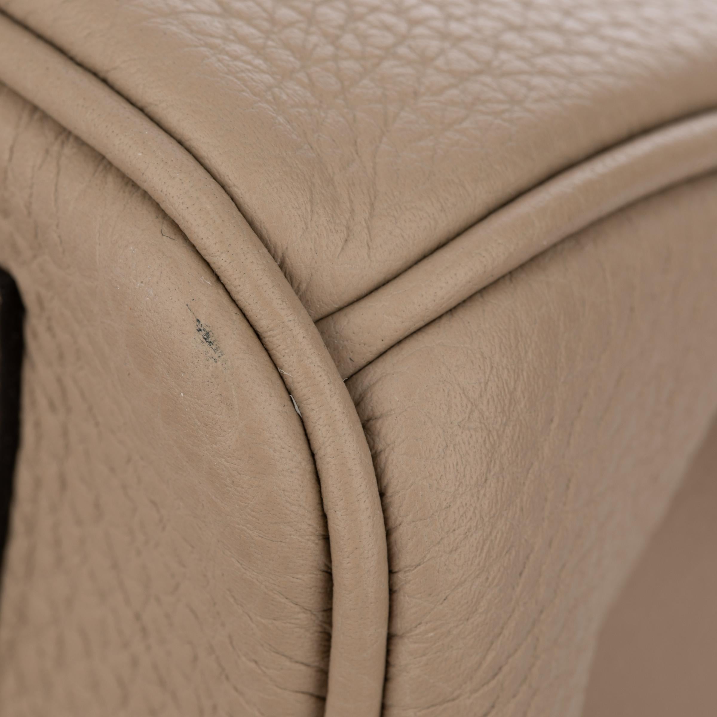 Hermes Birkin Verso 25cm Gris Tourterelle & Blue Ocean Togo Leather For Sale 14