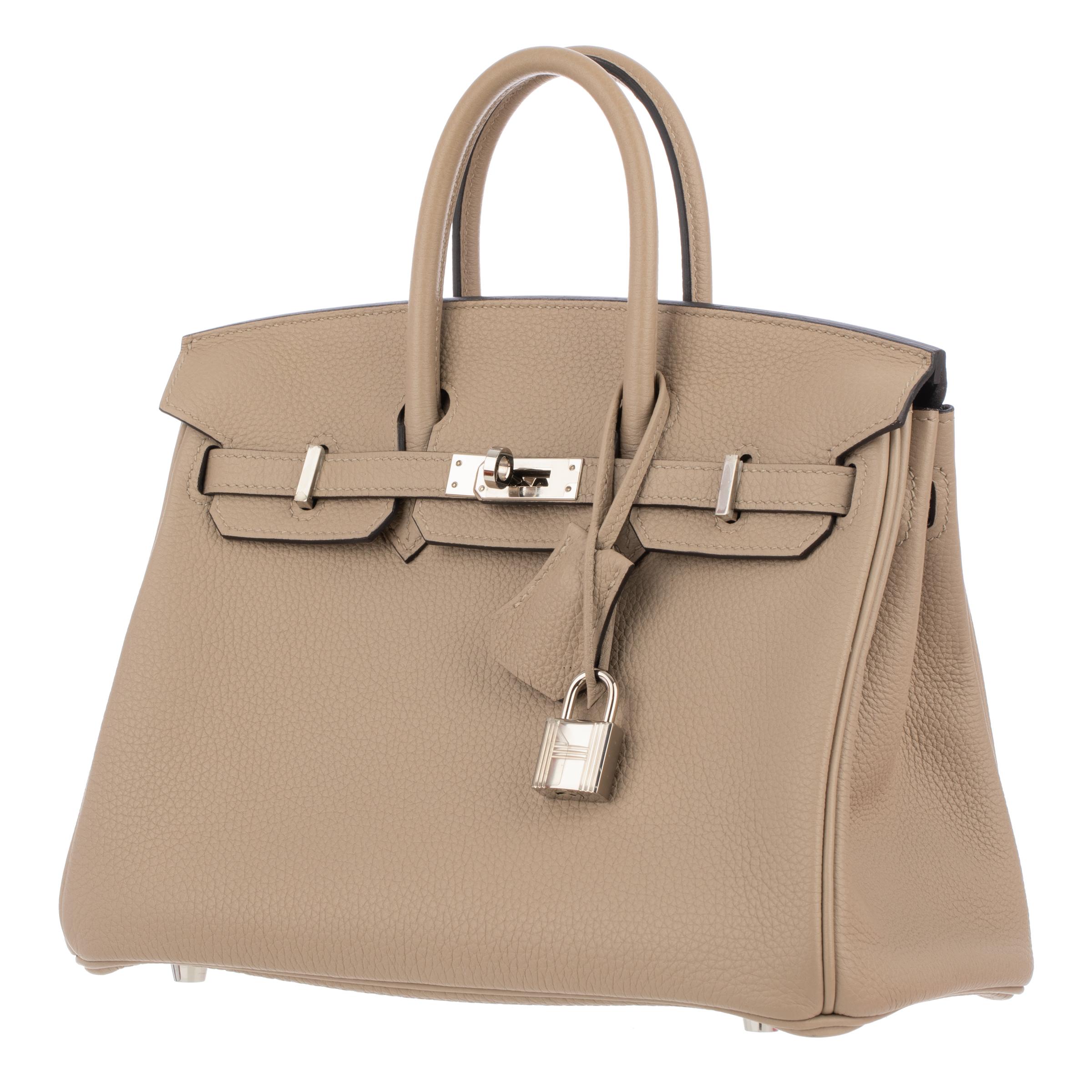 Brown Hermes Birkin Verso 25cm Gris Tourterelle & Blue Ocean Togo Leather For Sale