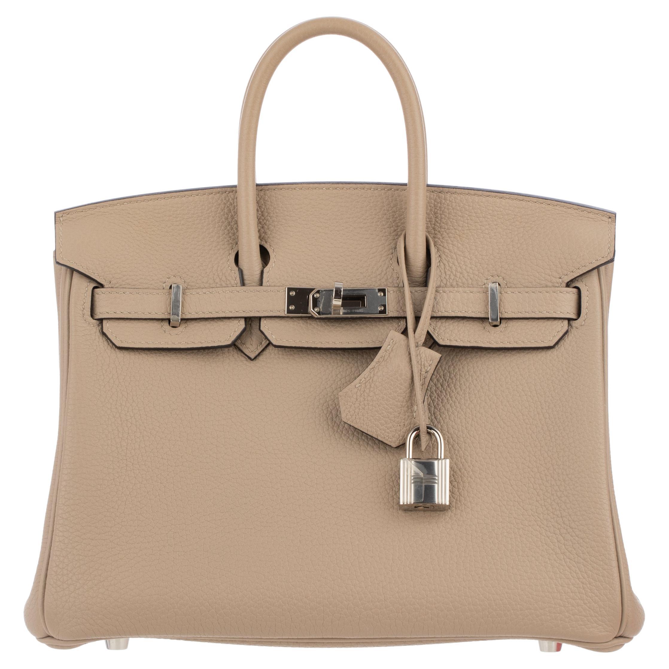 Hermes Birkin Verso 25cm Gris Tourterelle & Blue Ocean Togo Leather For Sale