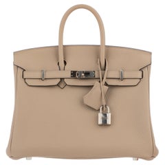 Hermes Birkin Verso 25cm Gris Tourterelle y Azul Océano Togo Piel