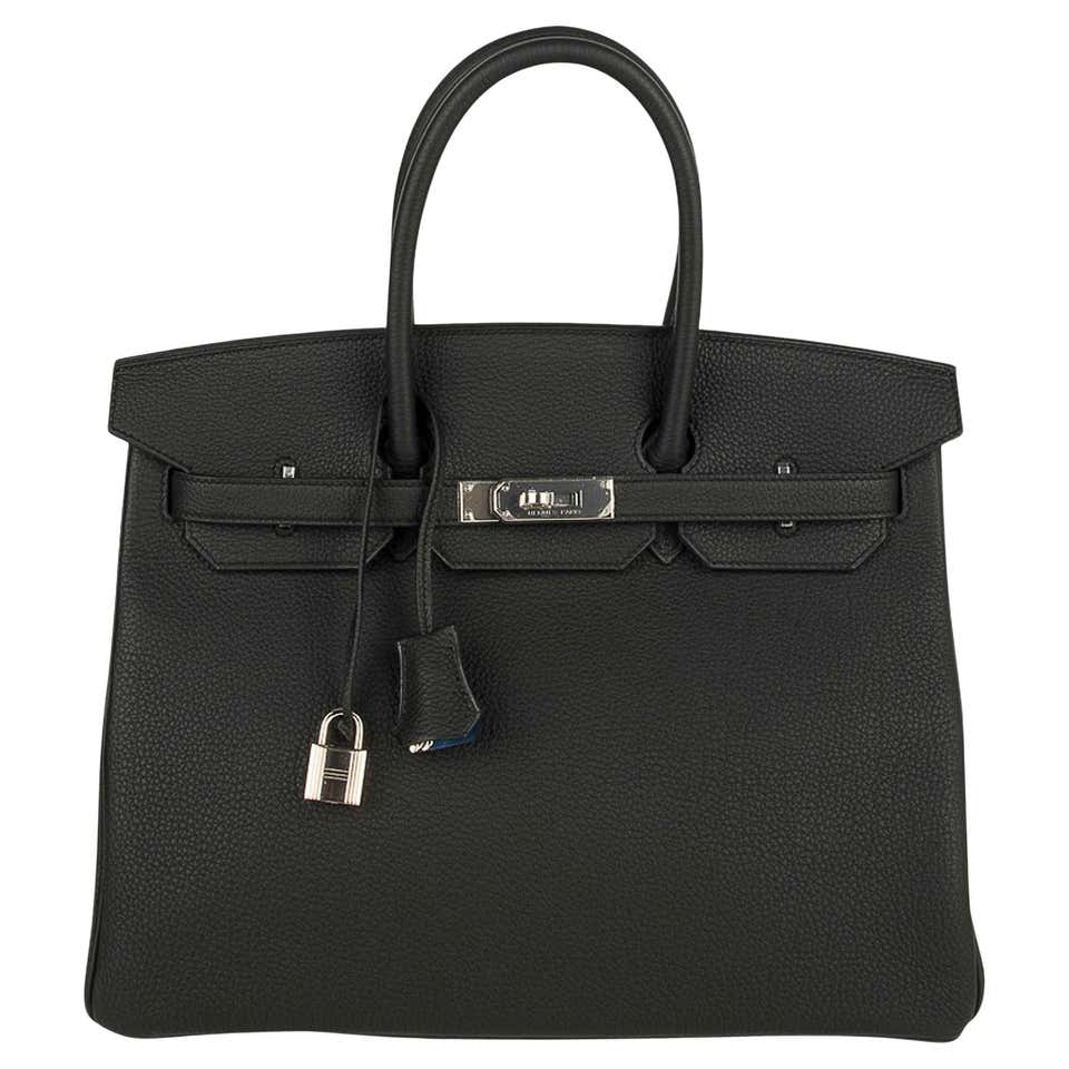 Hermes Birkin 35 Diamond Bordeaux Porosus Crocodile Bag White Gold
