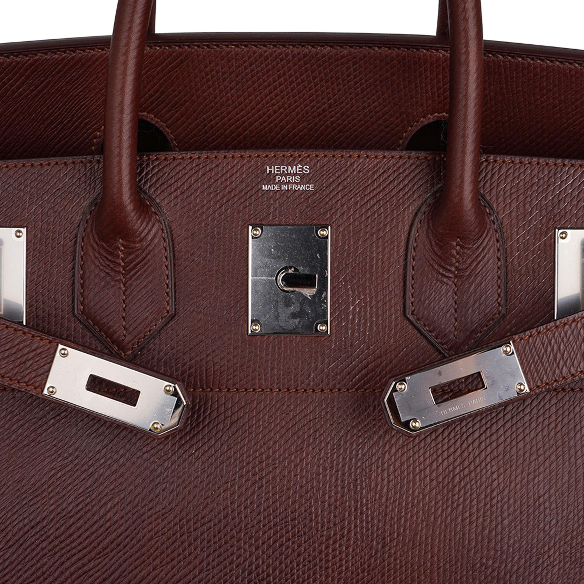 Hermes HAC 40 Birkin Volynka Limited Edition Sac Homme Terre Palladium Hardware en vente 2