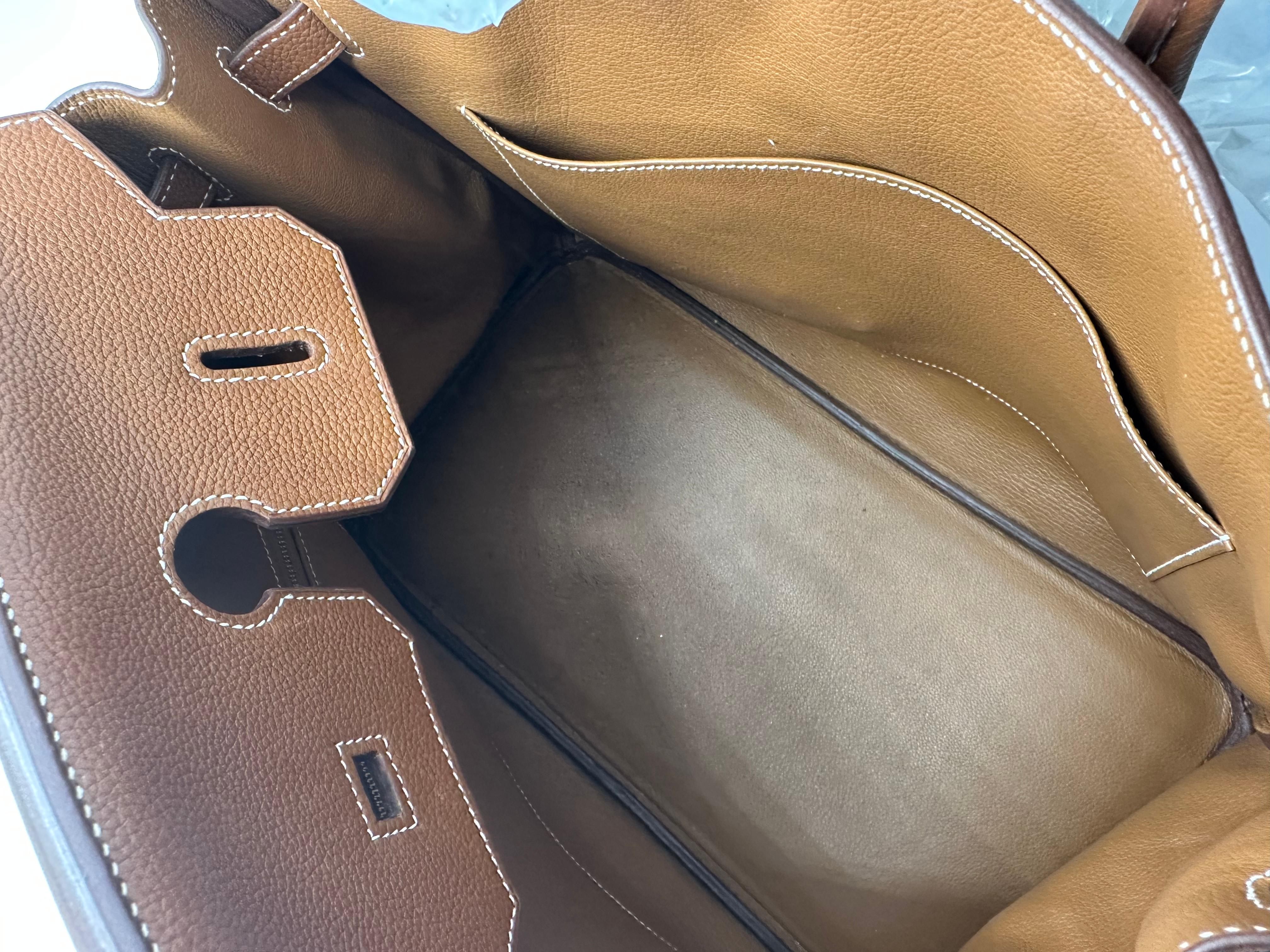 Hermès Birkin35 Fauve Barenia Faubourg bag In Excellent Condition For Sale In London, England