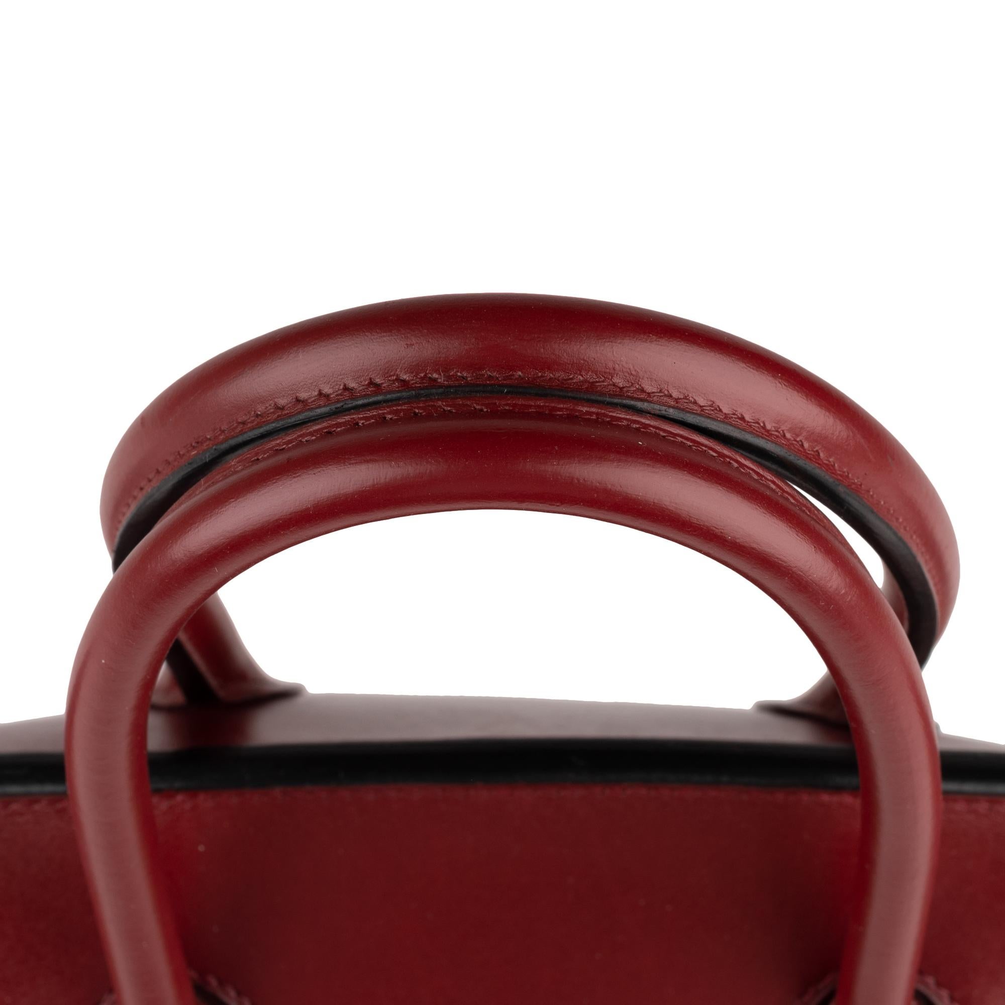 Hermes Birkin35cm Burgundy Box Leather Handbag 5