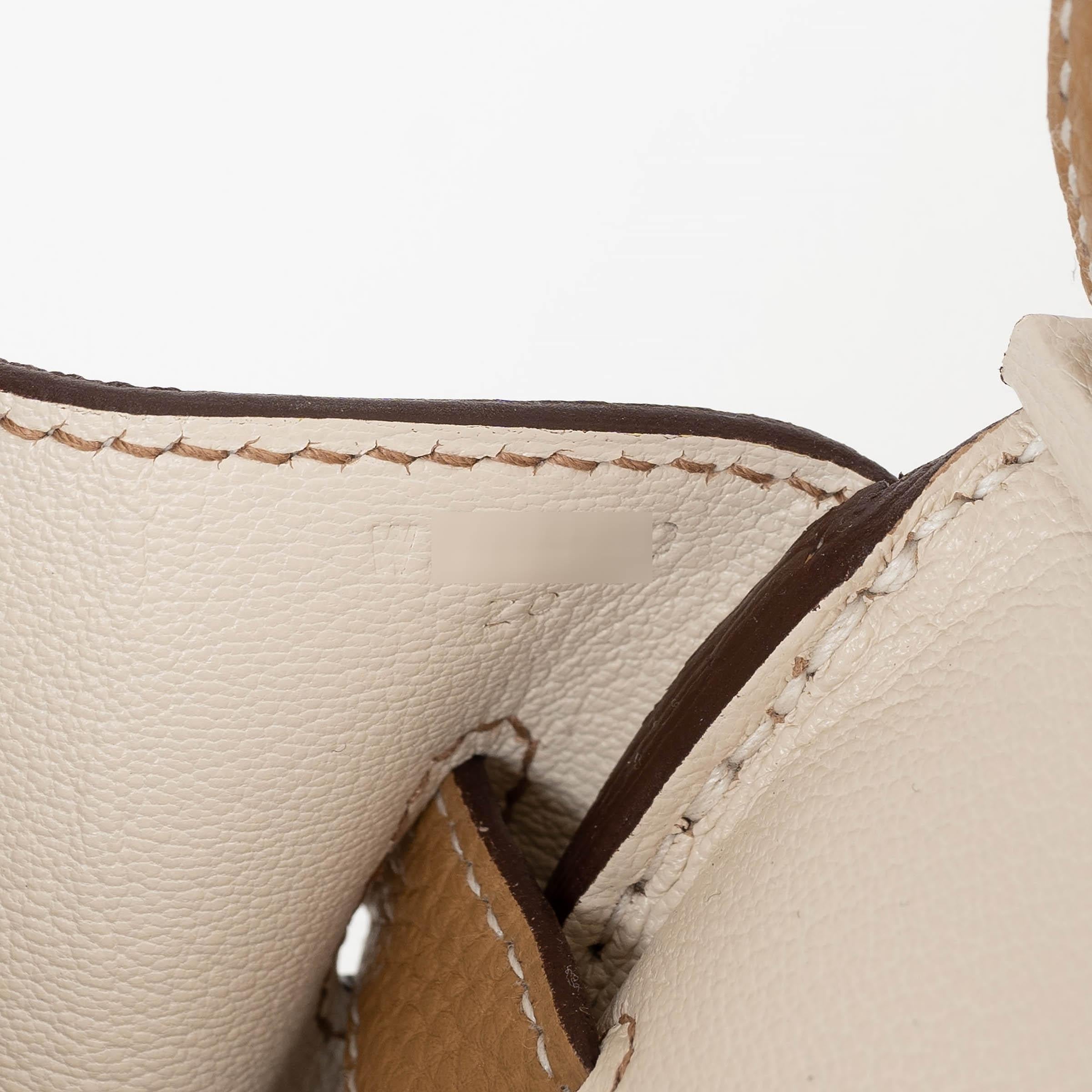 HERMES Biscuit beige & Nata cream Togo leather HSS BIRKIN 30 Bag PBhw in vendita 3