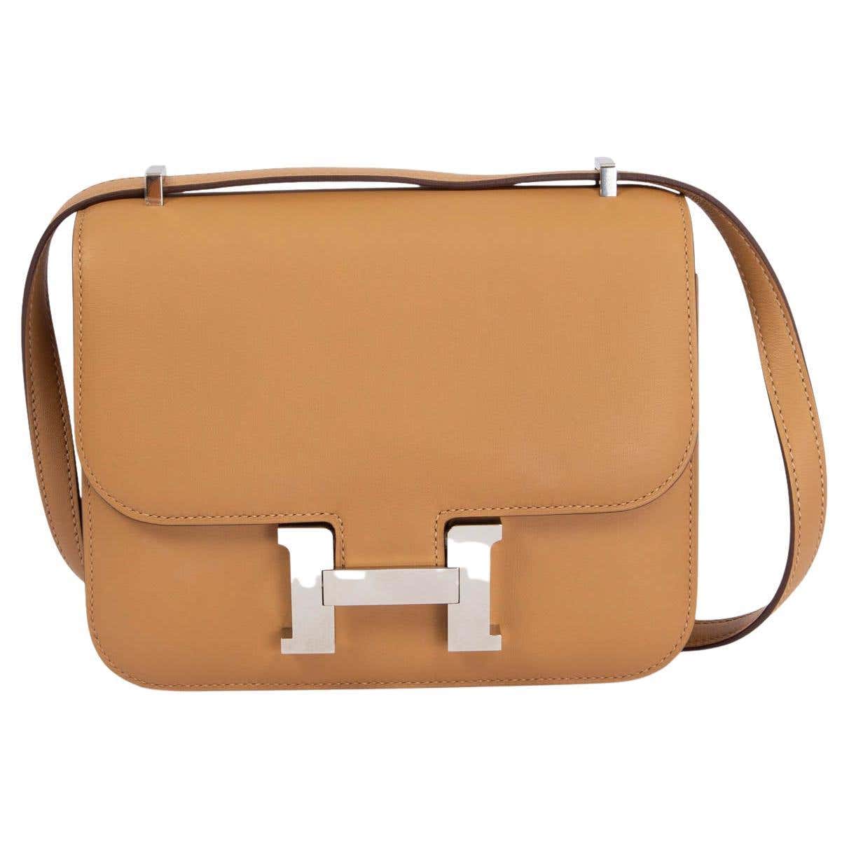 Hermes Constance 18 Biscuit Beige Swift leather bag with palladium hardware — Hermès