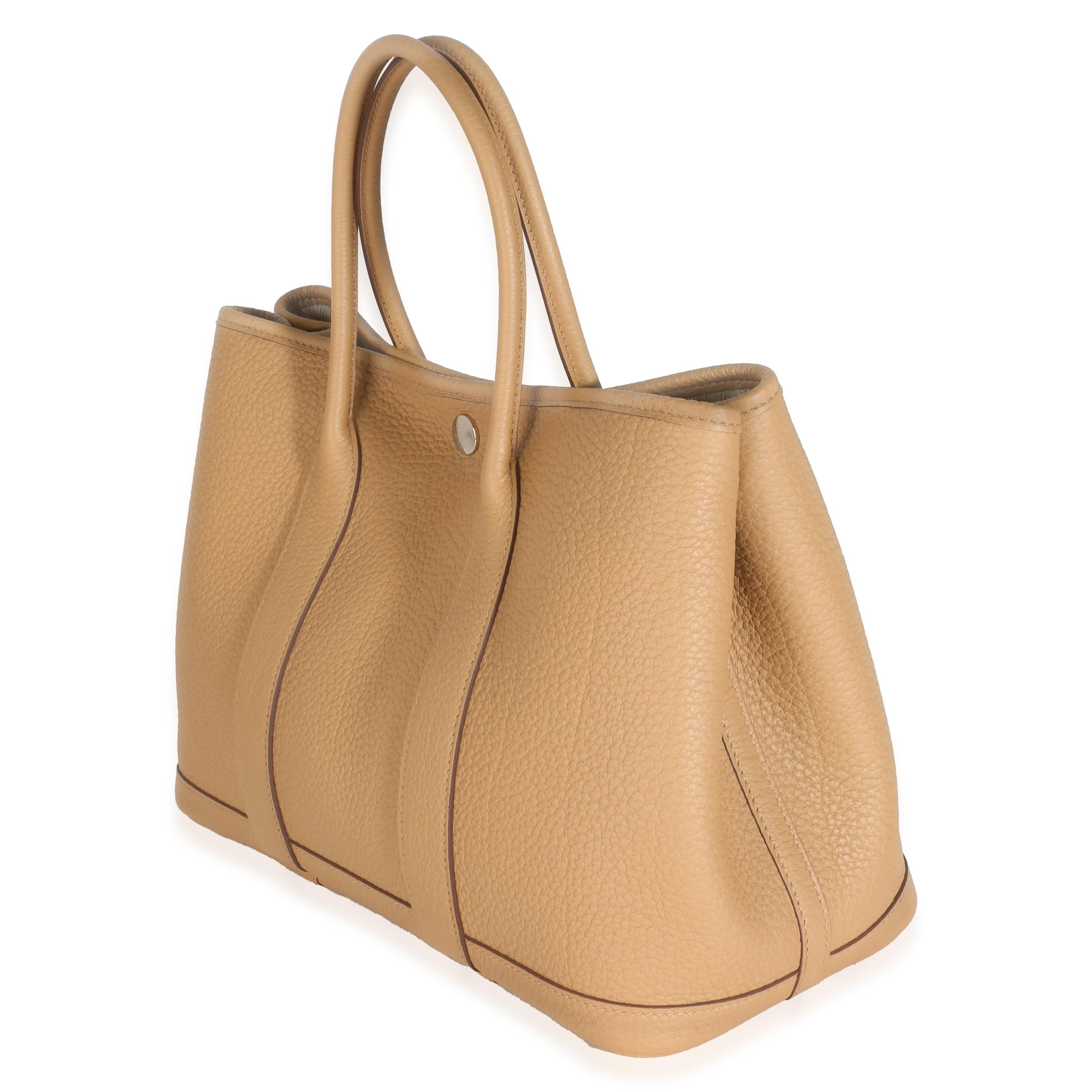 Hermès Biscuit Negonda Garden Party 30 TPM In Excellent Condition For Sale In New York, NY