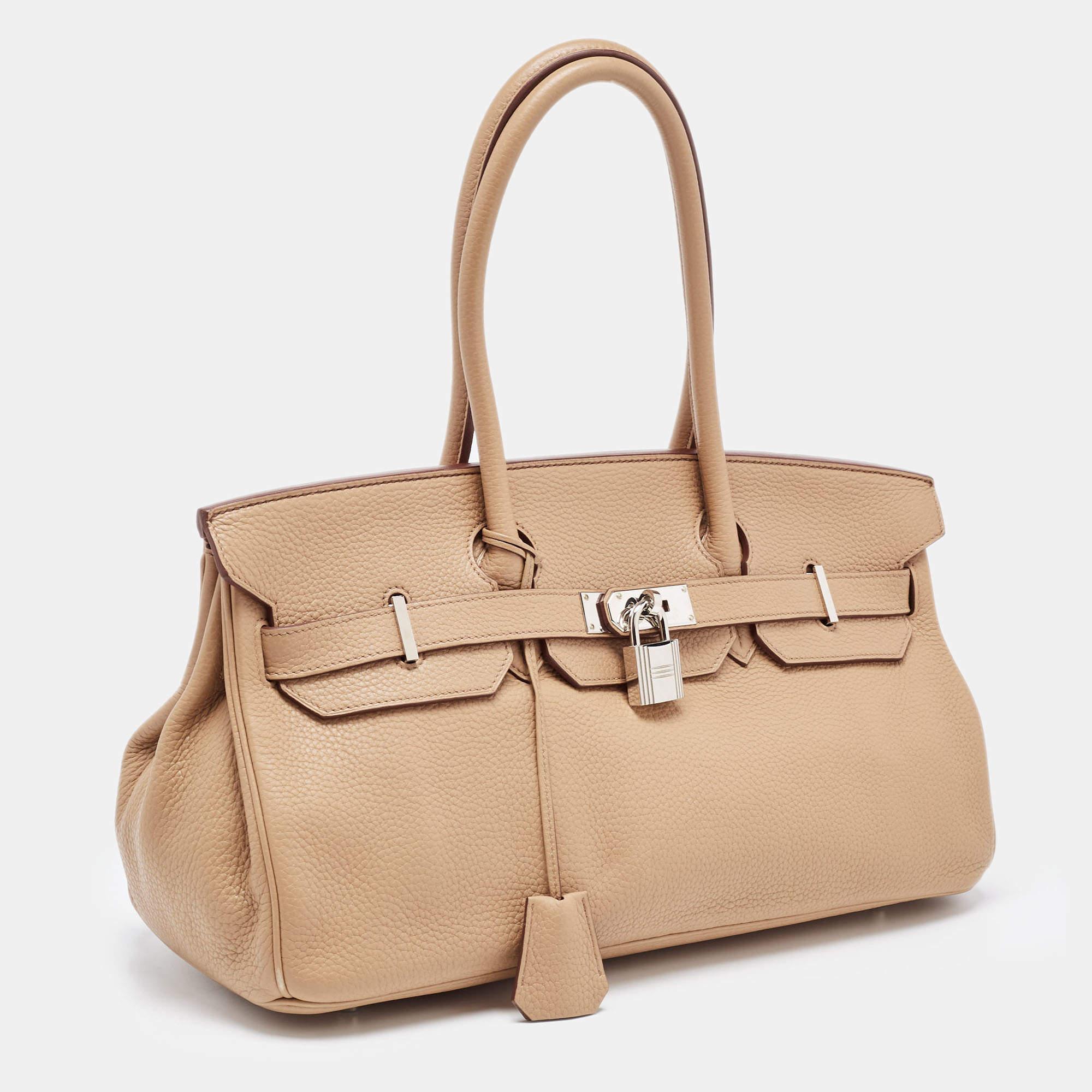 One of the most iconic bags, the Hermes Birkin 42 will make a standout addition to your collection. The bag is crafted from leather and has palladium-finish hardware. Slouchy in design, it has enough room to carry your everyday essentials and more.