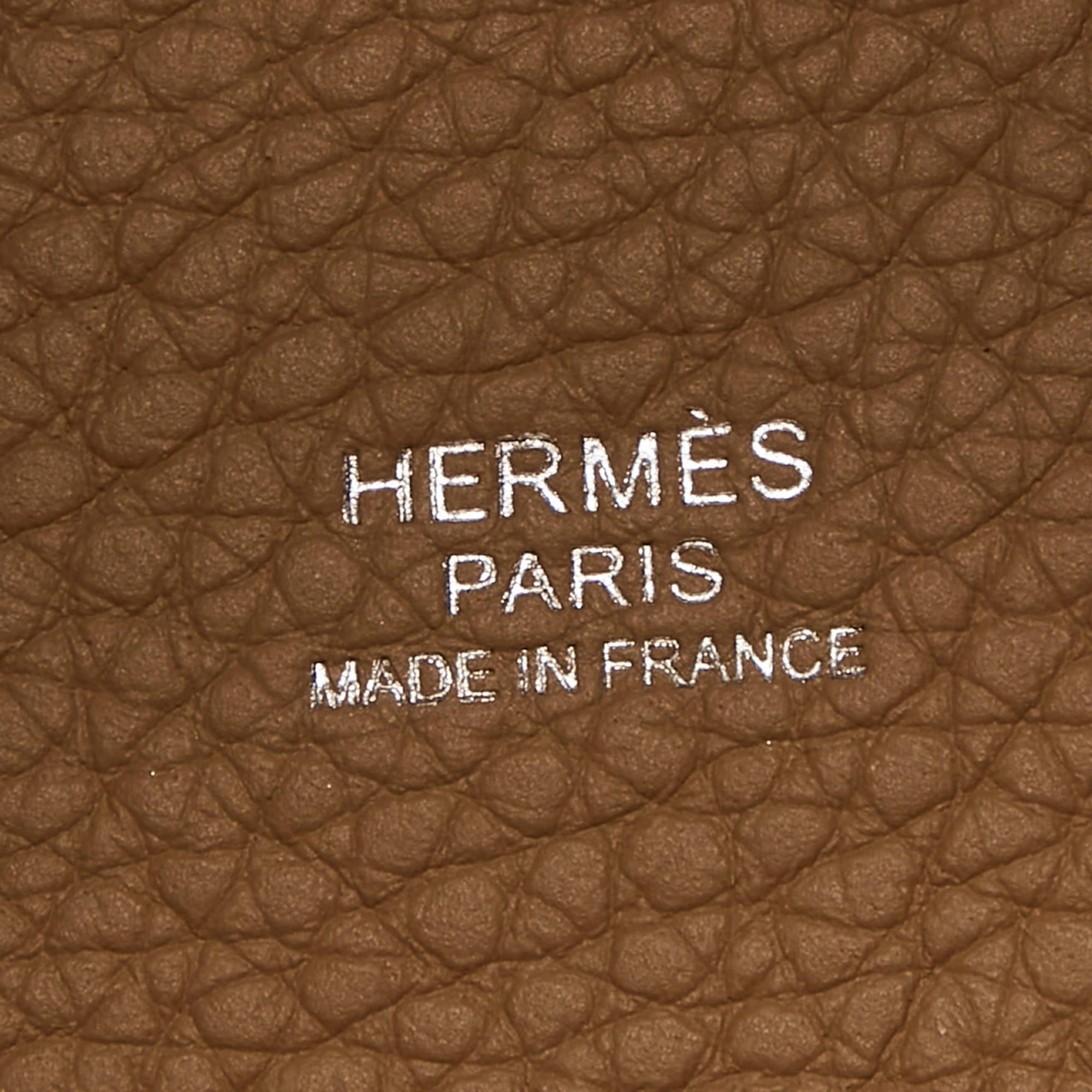 Hermes Biscuit Taurillon Clemence Leather Picotin Lock 18 Bag 6