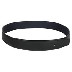 Hermès Black 135 & Bleu Nuit Togo Reversible 32mm Belt Strap