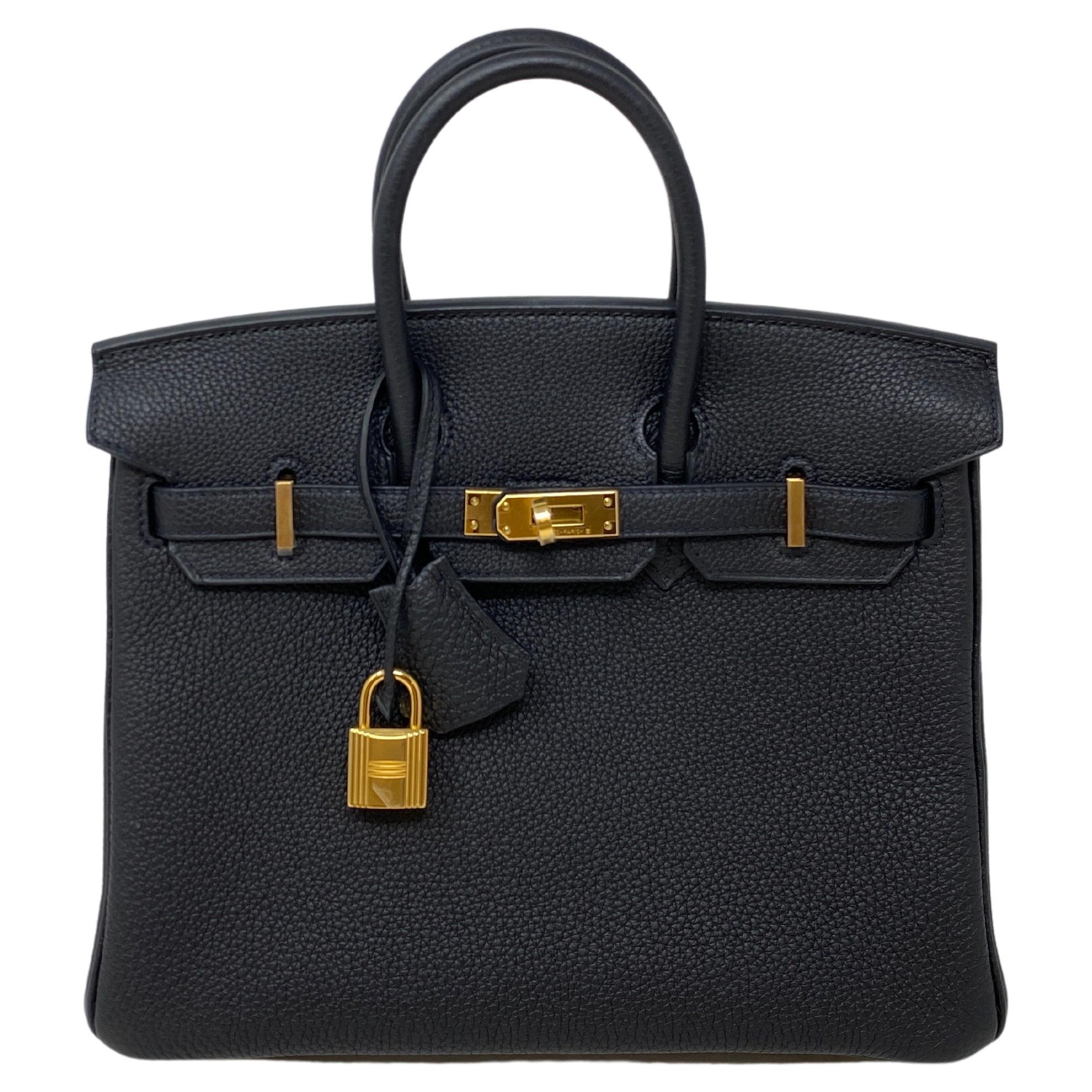 Hermes Black 25 Birkin Bag 