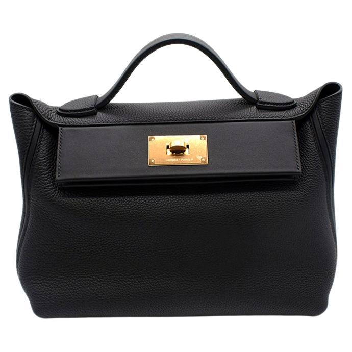 Hermes Black 29cm Swift/Clemence 2424 Bag GHW For Sale