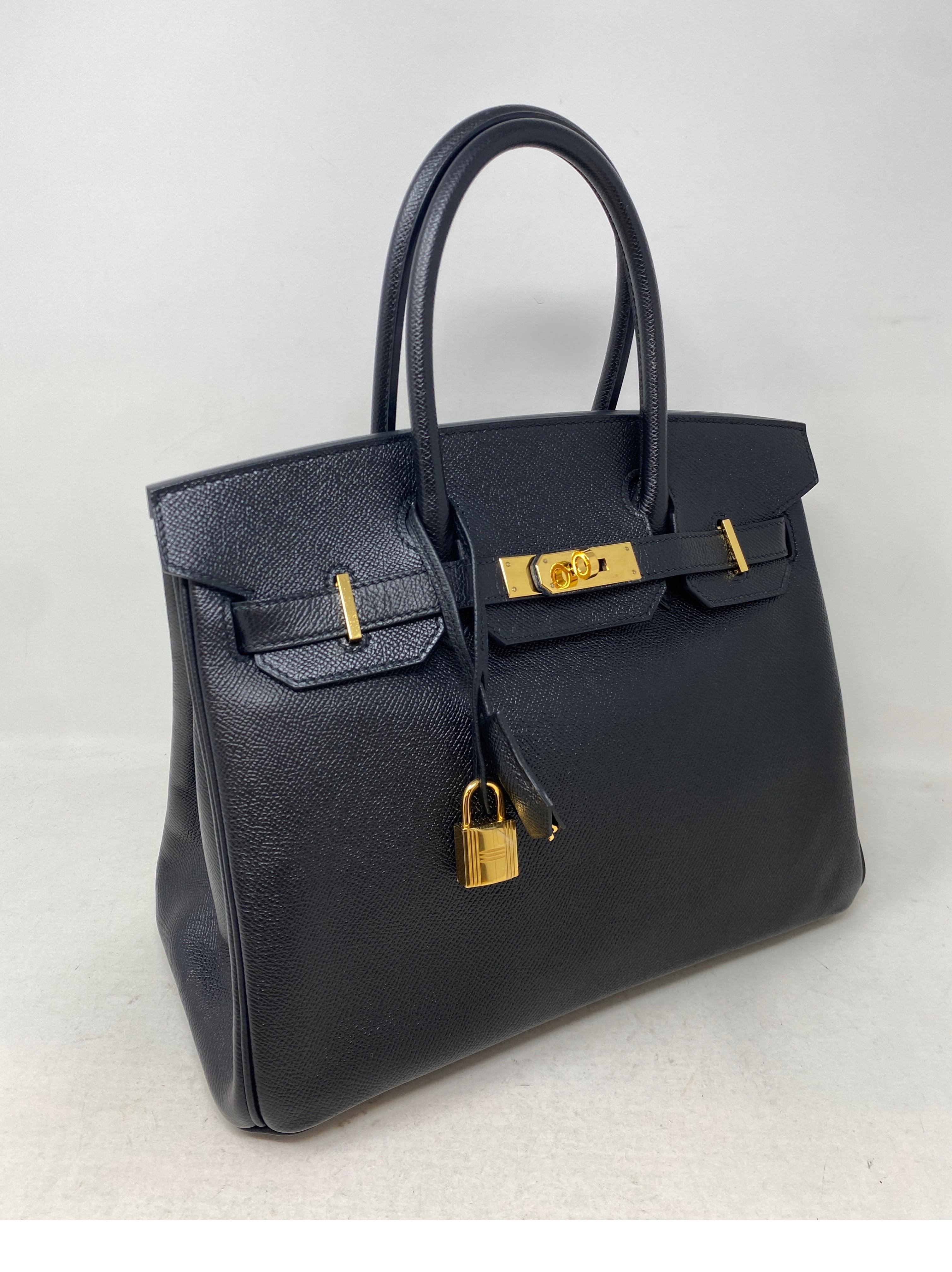 Hermes Black 30 Birkin Bag  12