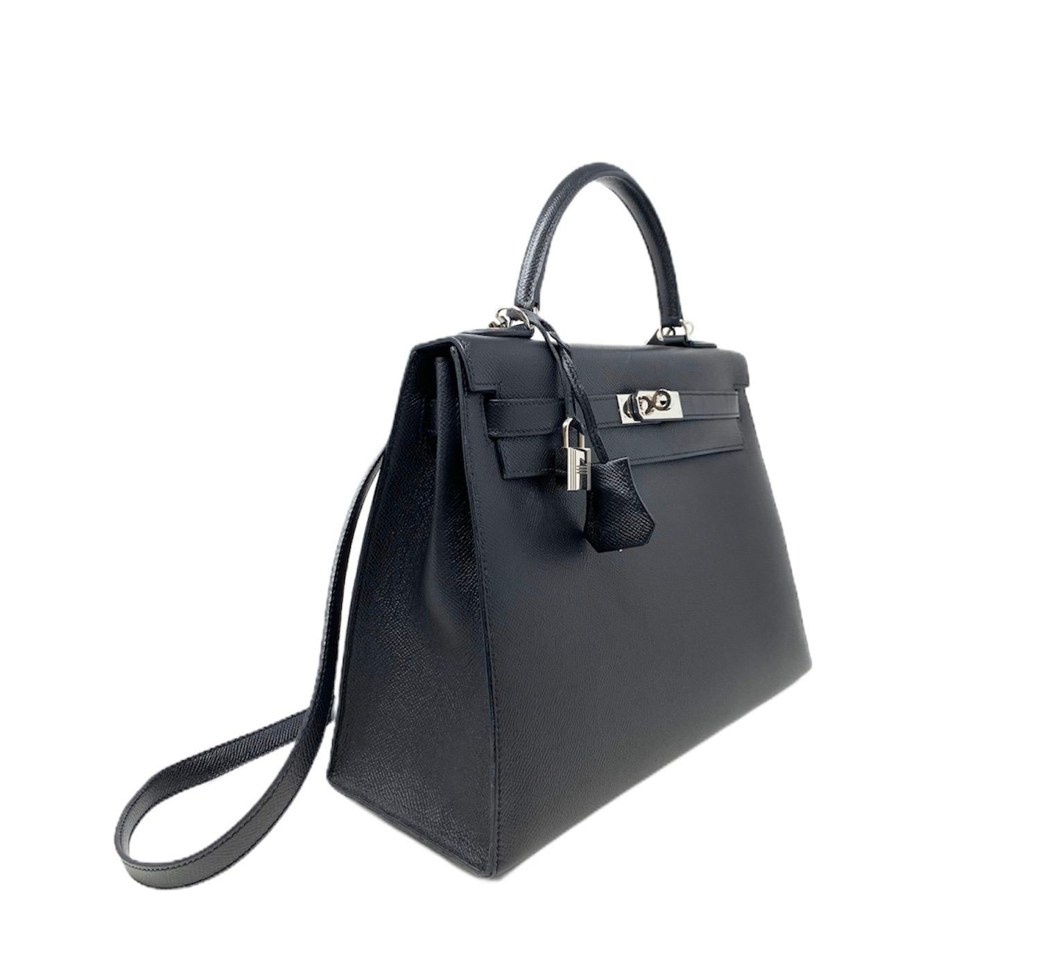 Women's Hermes: Black 32 cm Epsom Sellier Kelly, 2018