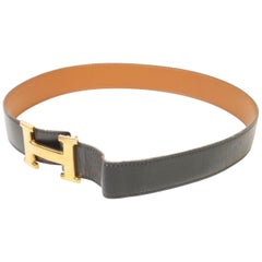 Hermès Black 32mm H Logo Kit 226807 Belt