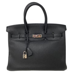 Hermes Black 35 Birkin Bag 