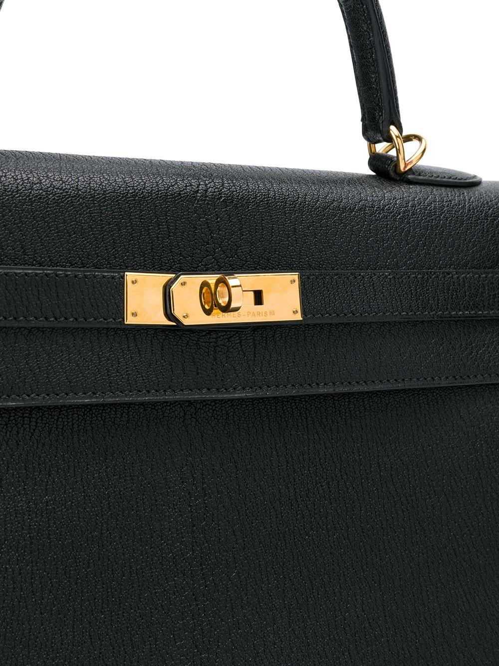 Women's Hermès Black 35cm Kelly Sellier Bag